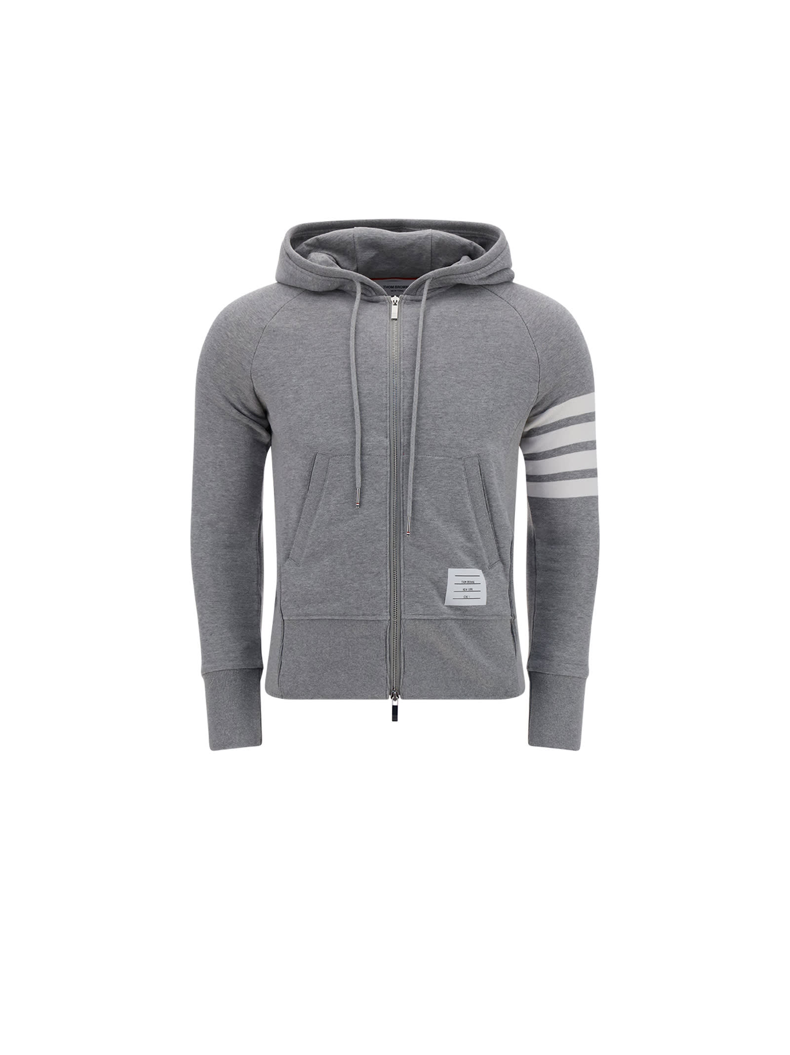 Shop Thom Browne Hoodie In Light Grey