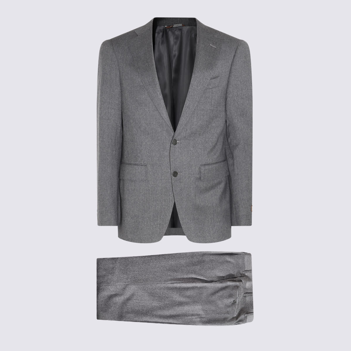 Canali Grey Wool Suits In Gray
