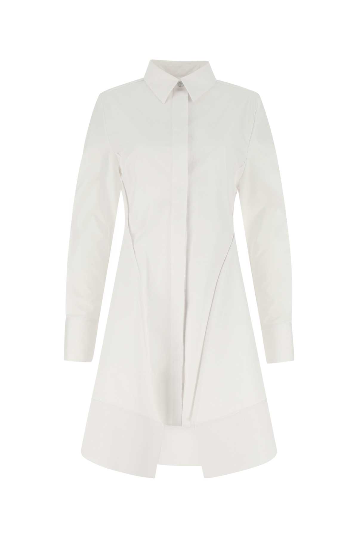 Shop Givenchy White Cotton Shirt Dress In 100