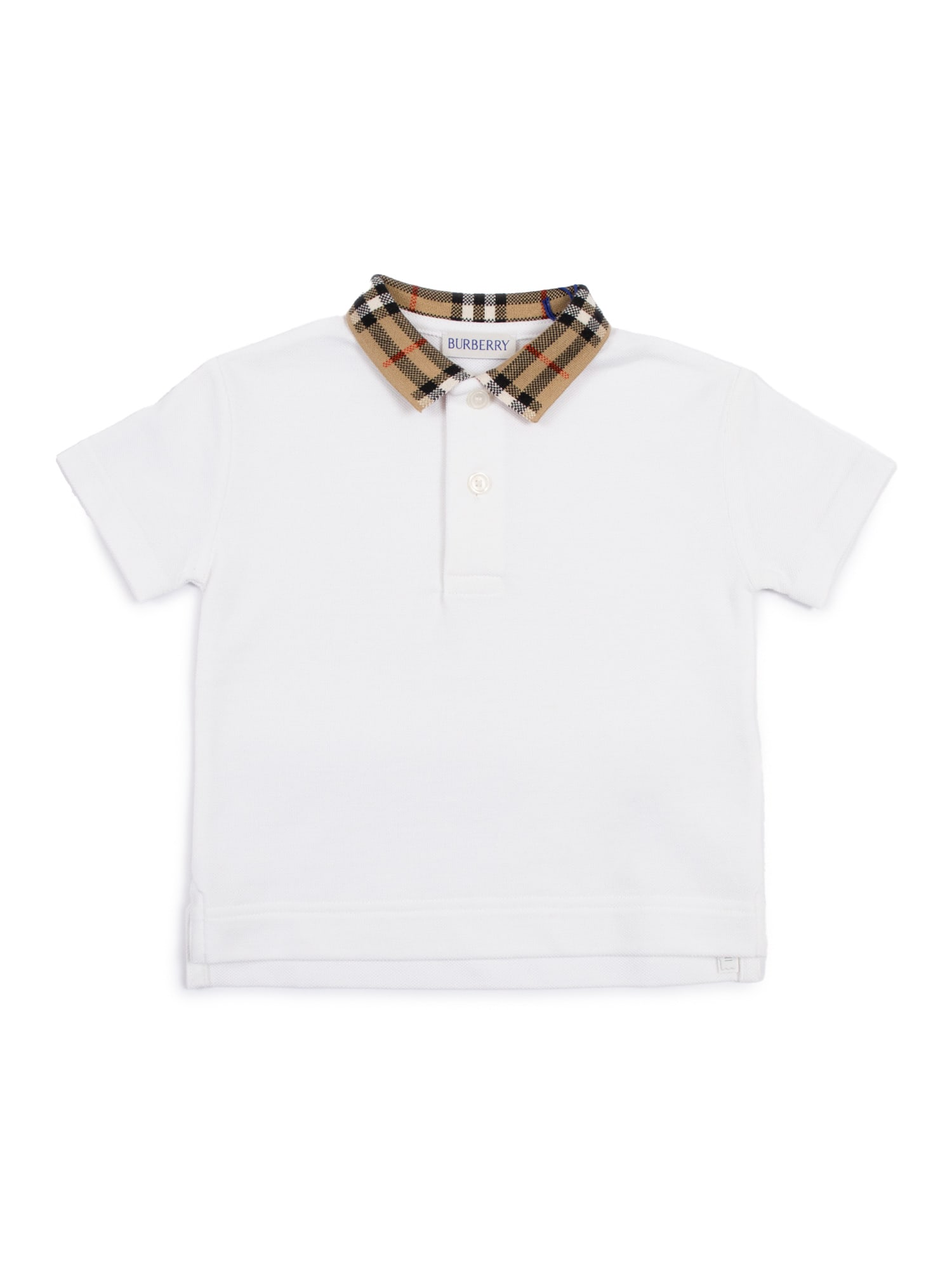 Burberry Folde-collar Polo Shirt In White