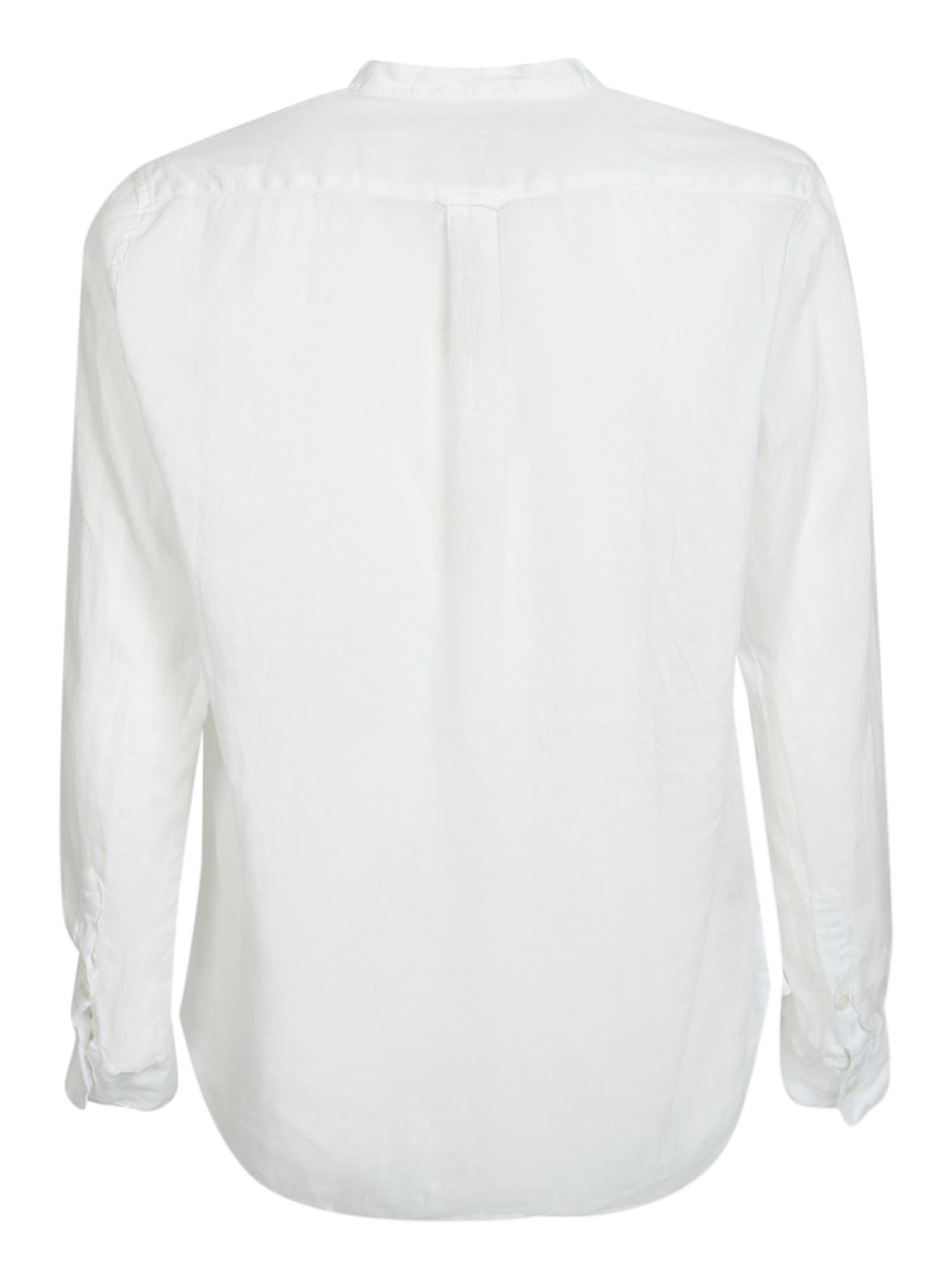 Shop Original Vintage Style Linen Polo Shirt In White