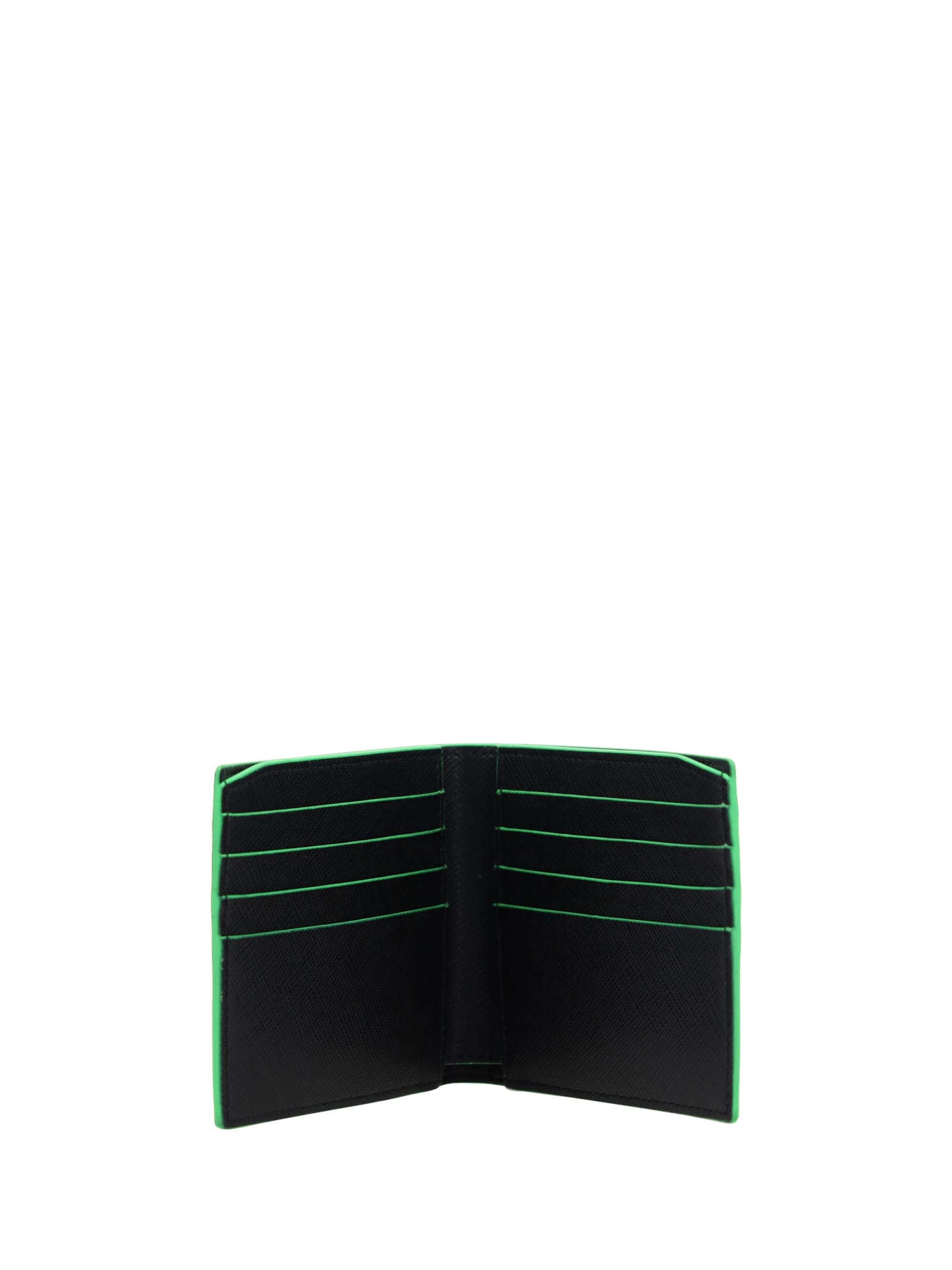 Shop Off-white Wallet In Black Green Fluo