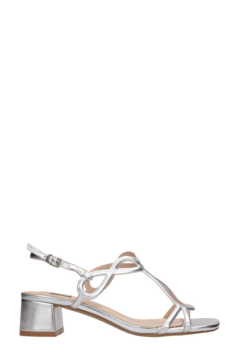 Bibi Lou Sandals In Silver Leather 
