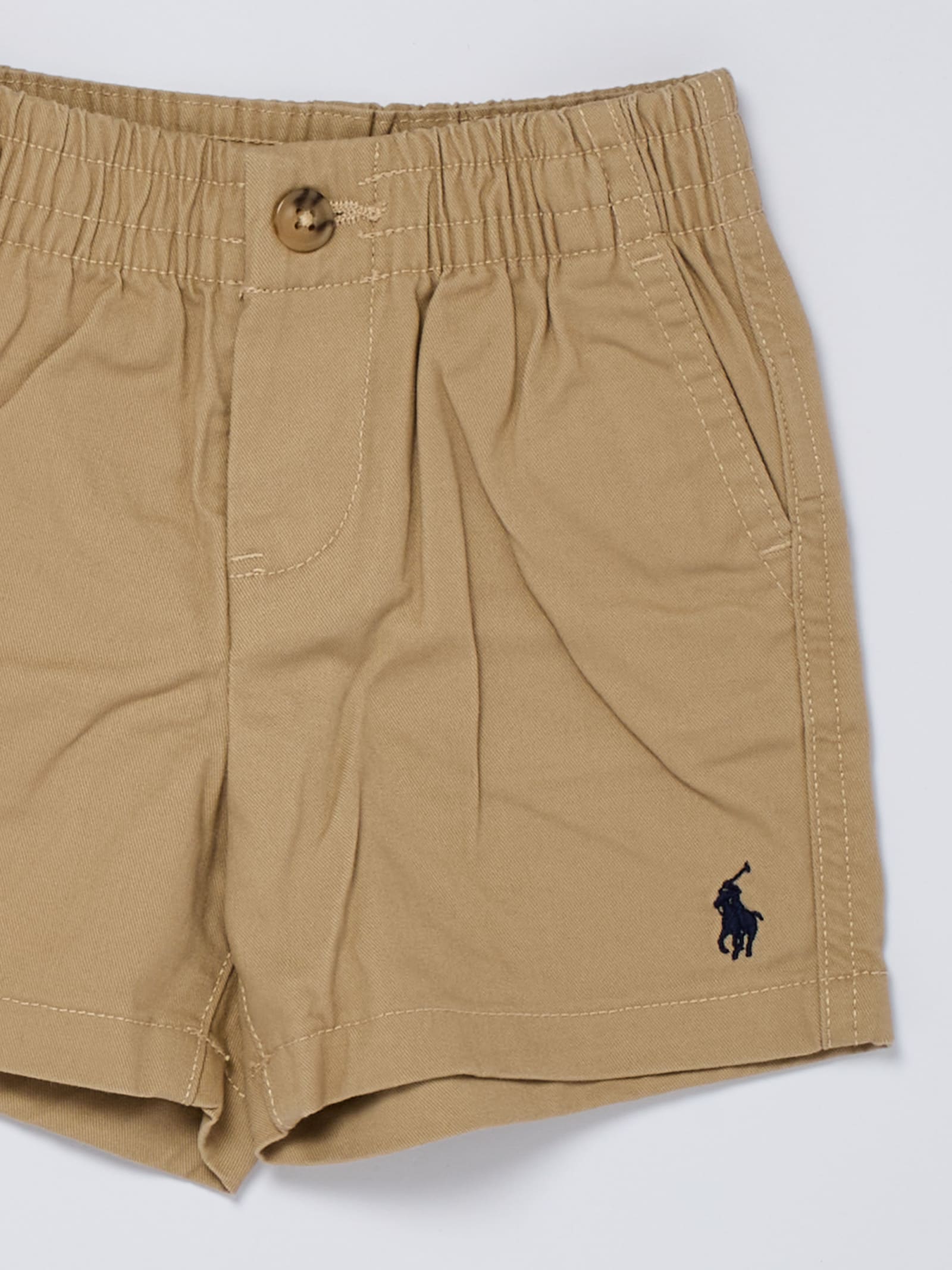 Shop Polo Ralph Lauren Shorts Shorts In Kaki