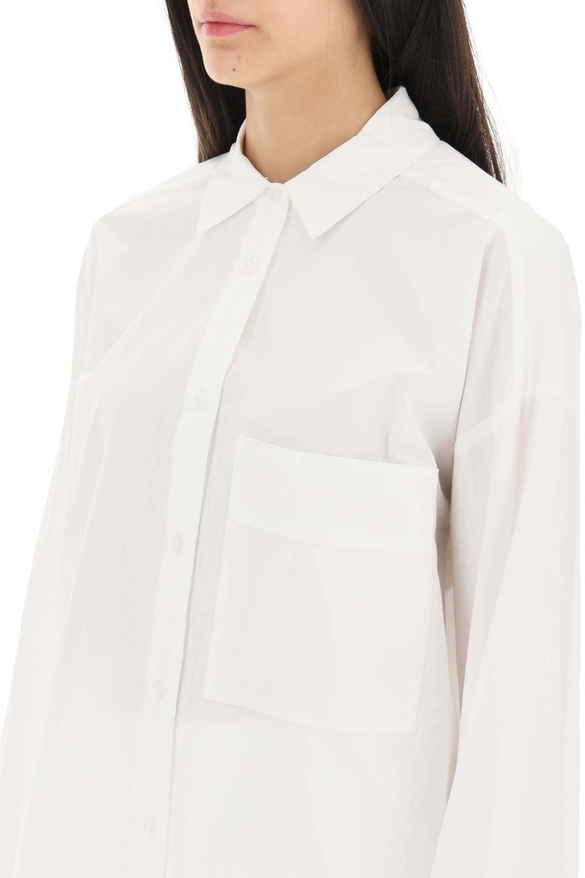 Shop By Malene Birger Derris Boxy Fit Shirt In Organic Cotton In Pure White (white)