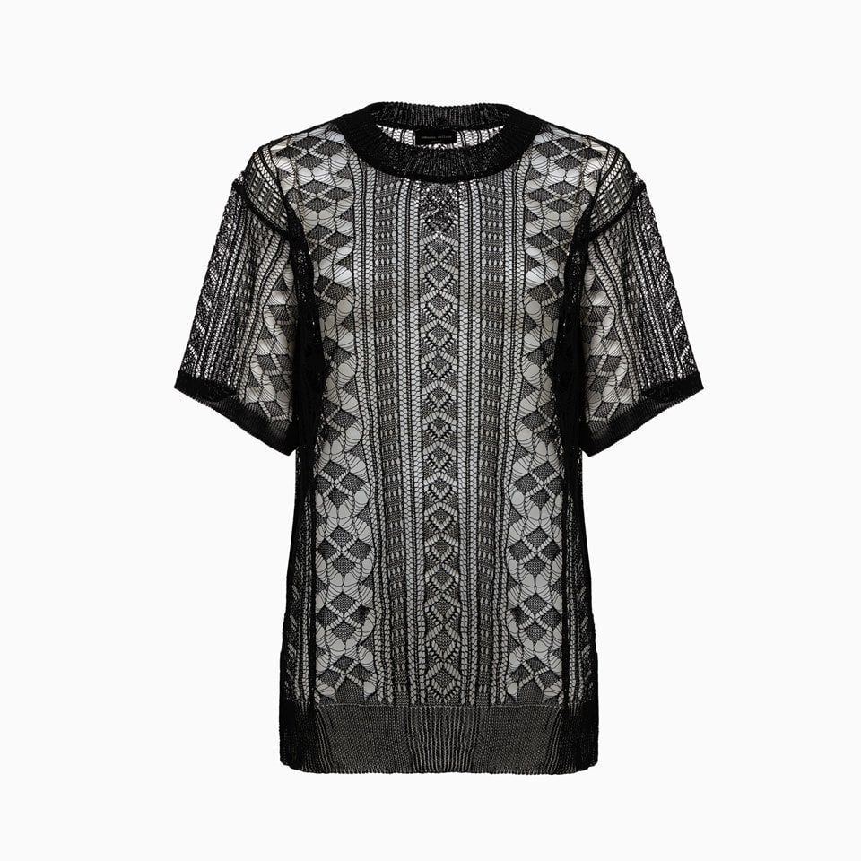 Perforated Crew Neck T-shirt