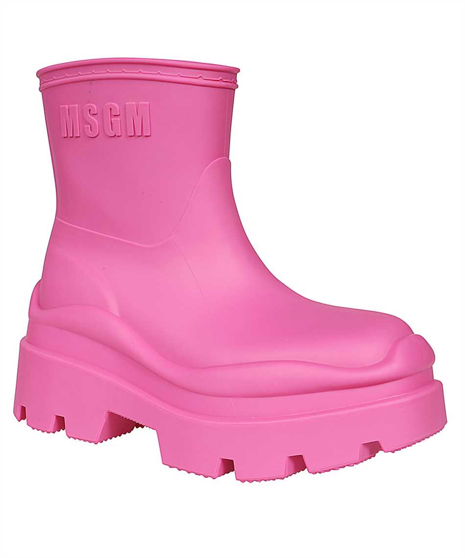 Msgm Platform Rain Boots In Multi