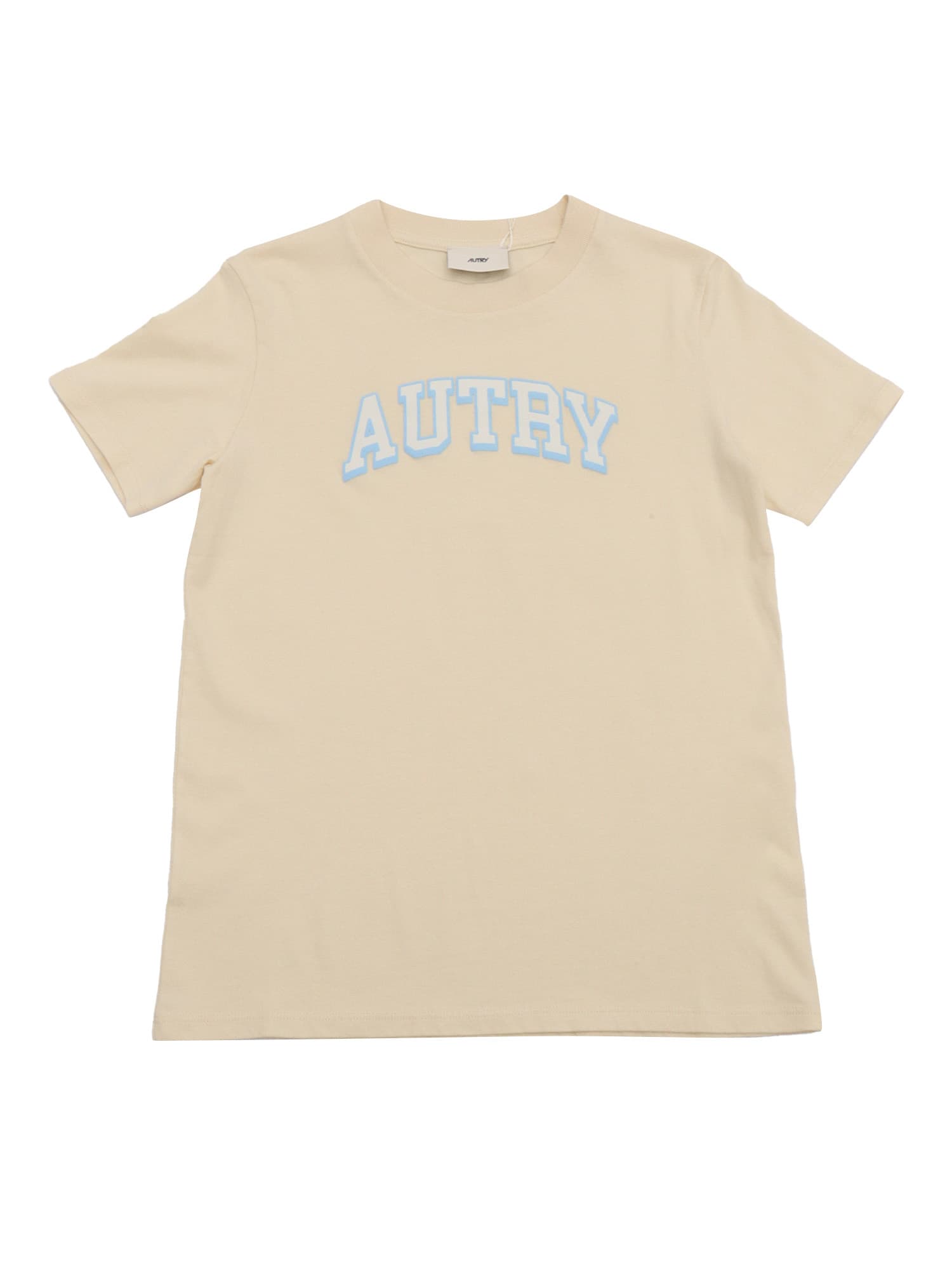 Autry Main Kids Cotton Cream T-shirt In Neutral