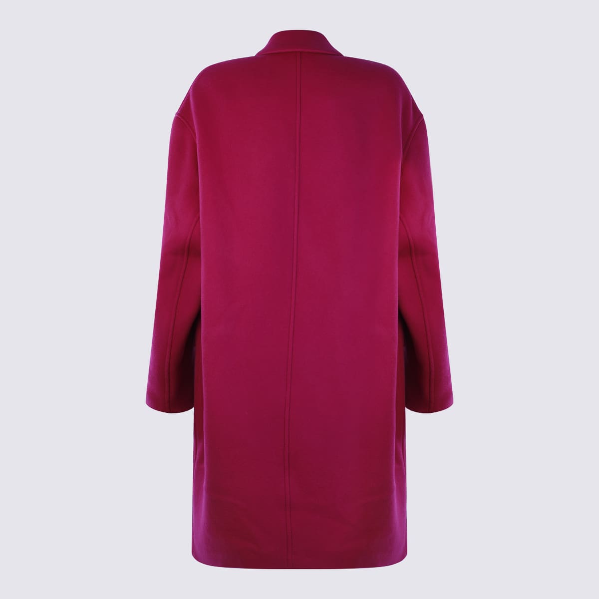 Shop Isabel Marant Red Wool Blend Coat In Raspberry