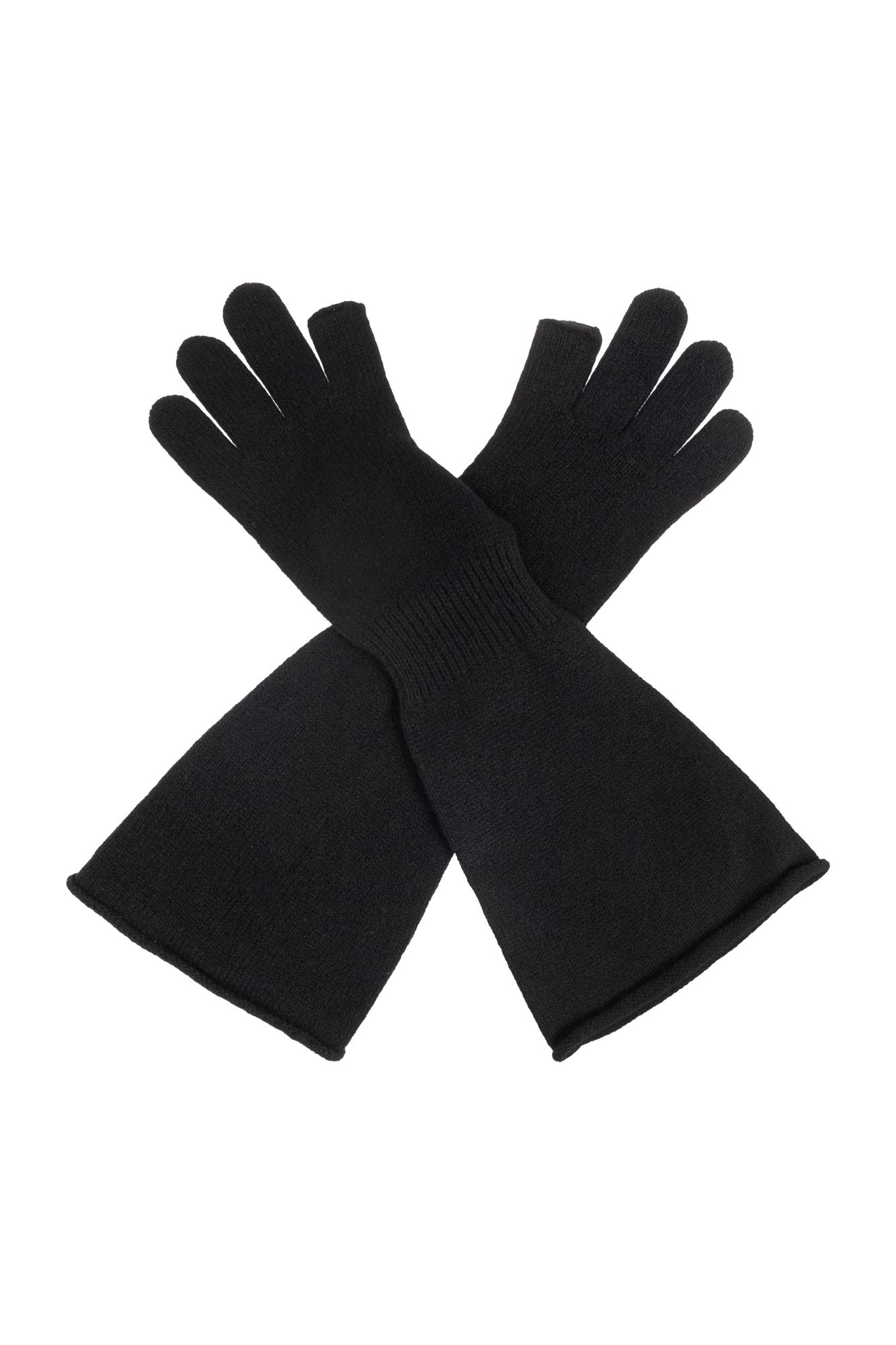 Shop Rick Owens Long Gloves In Black