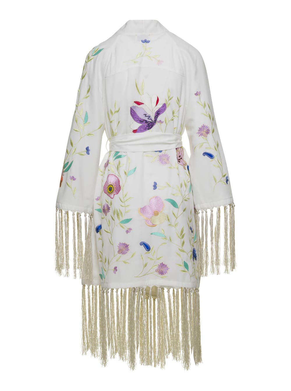 Shop Forte Forte Heaven Embroidery Viscose Crepe Kimono In Multicolor