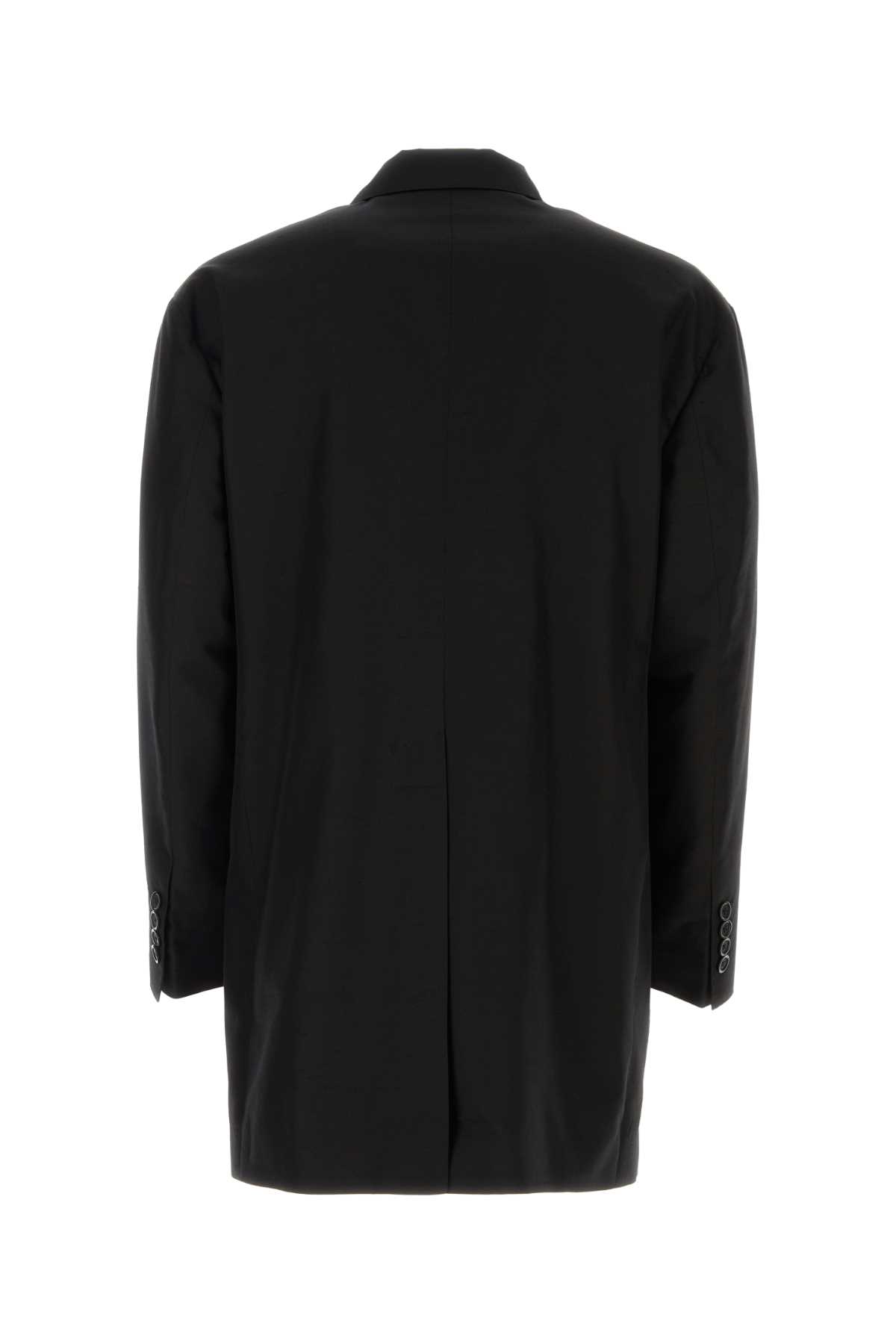 Shop Dolce & Gabbana Black Shantung Oversize Blazer In Nero