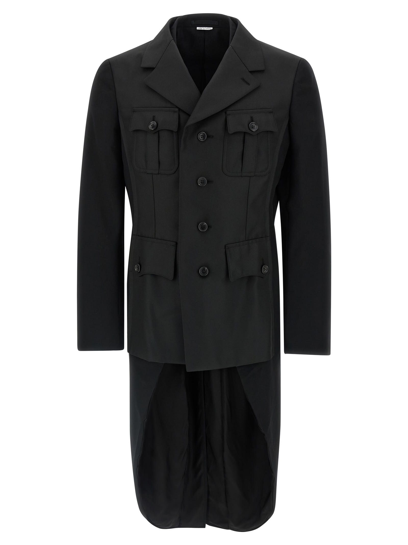 Comme Des Garçons Homme Deux Double Layer Blazer Jacket In Black
