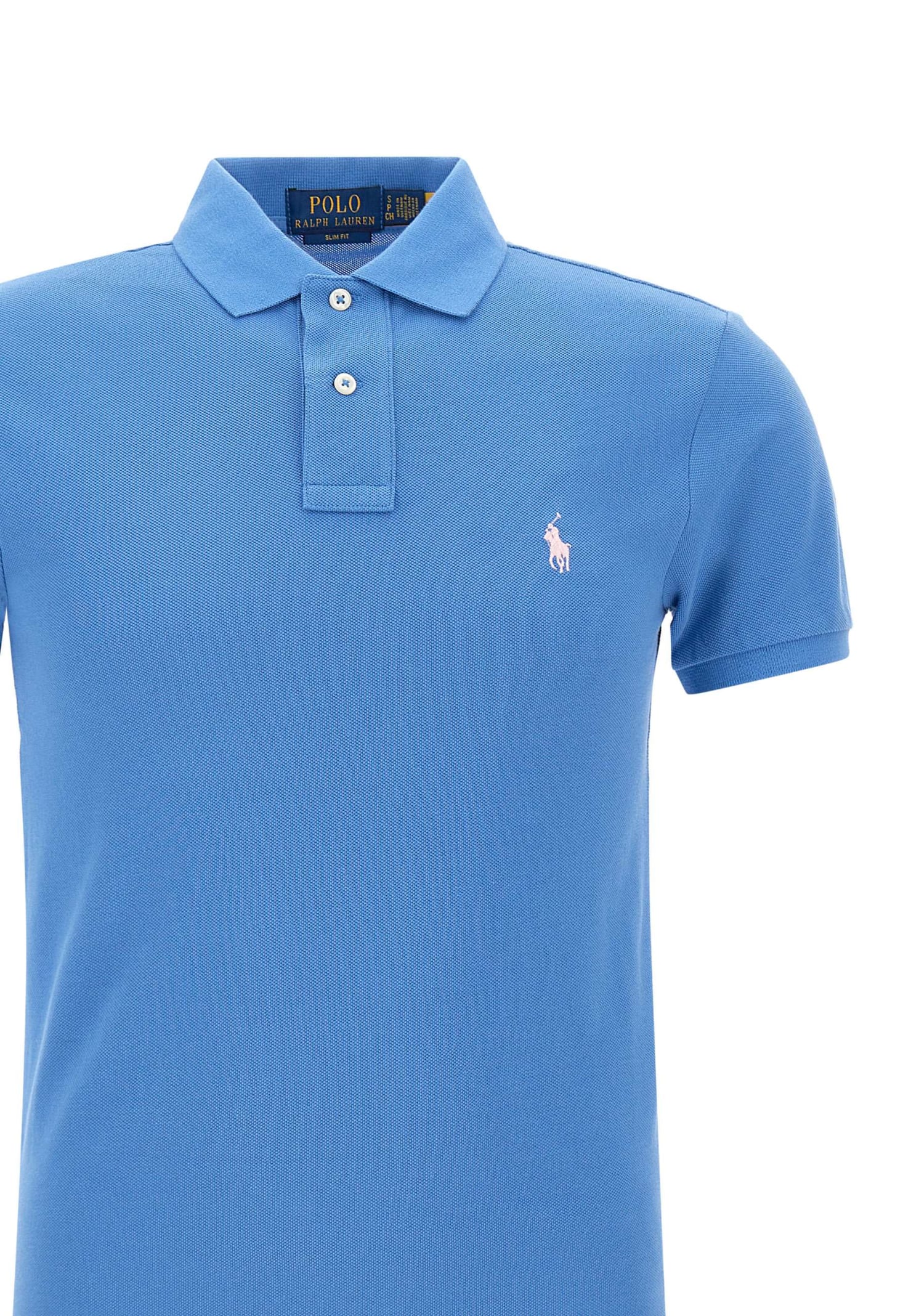 Shop Polo Ralph Lauren Classics Cotton Polo Shirt In Blue