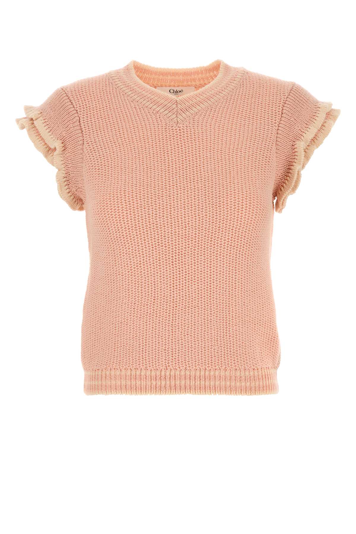 Chloé Pastel Pink Wool Vest