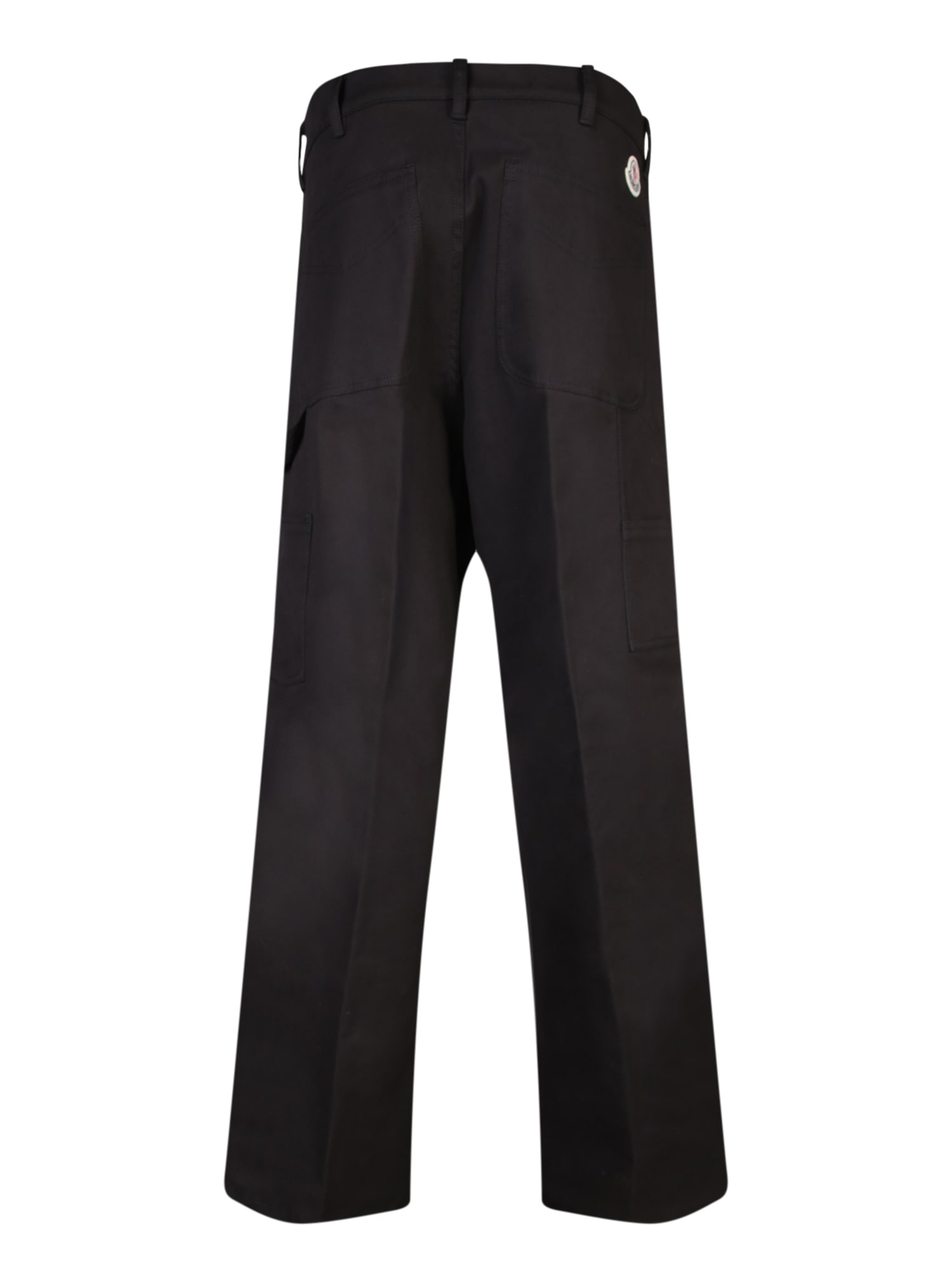 Shop Moncler Regular Fit Black Trousers