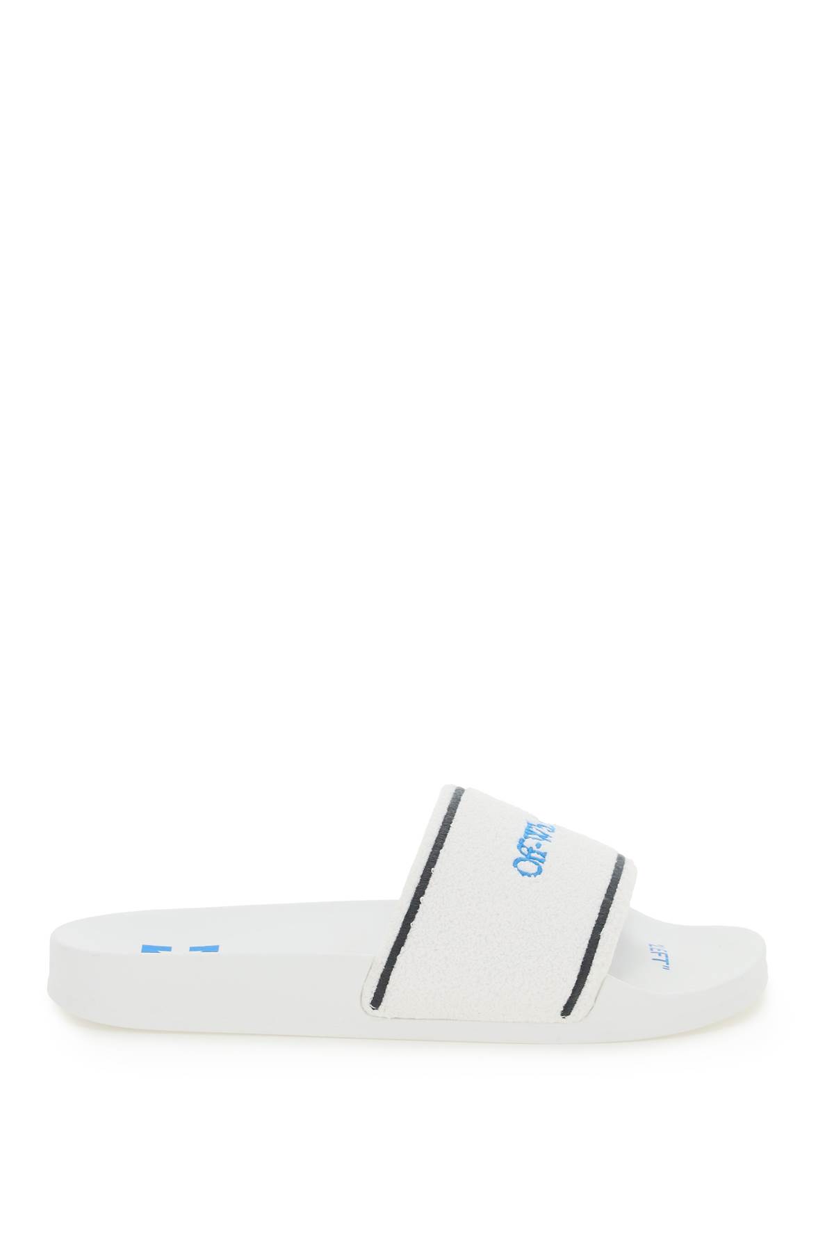 Off-White Towel Slippers With Logo
