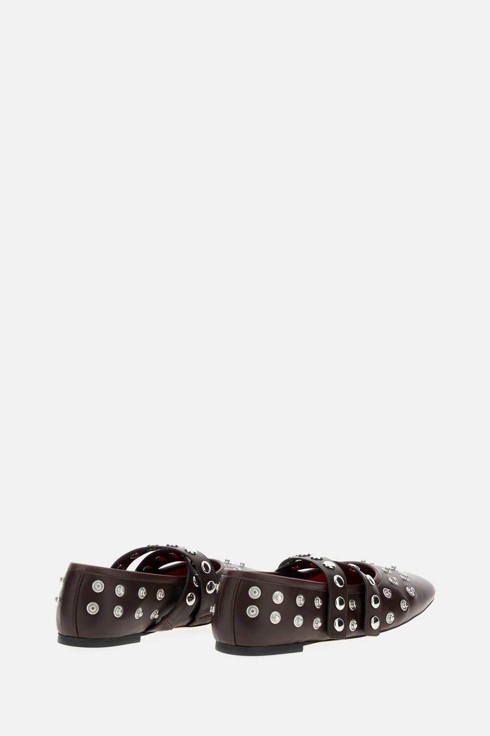 Stella Mccartney Dark Brown Leather Ballet Flats