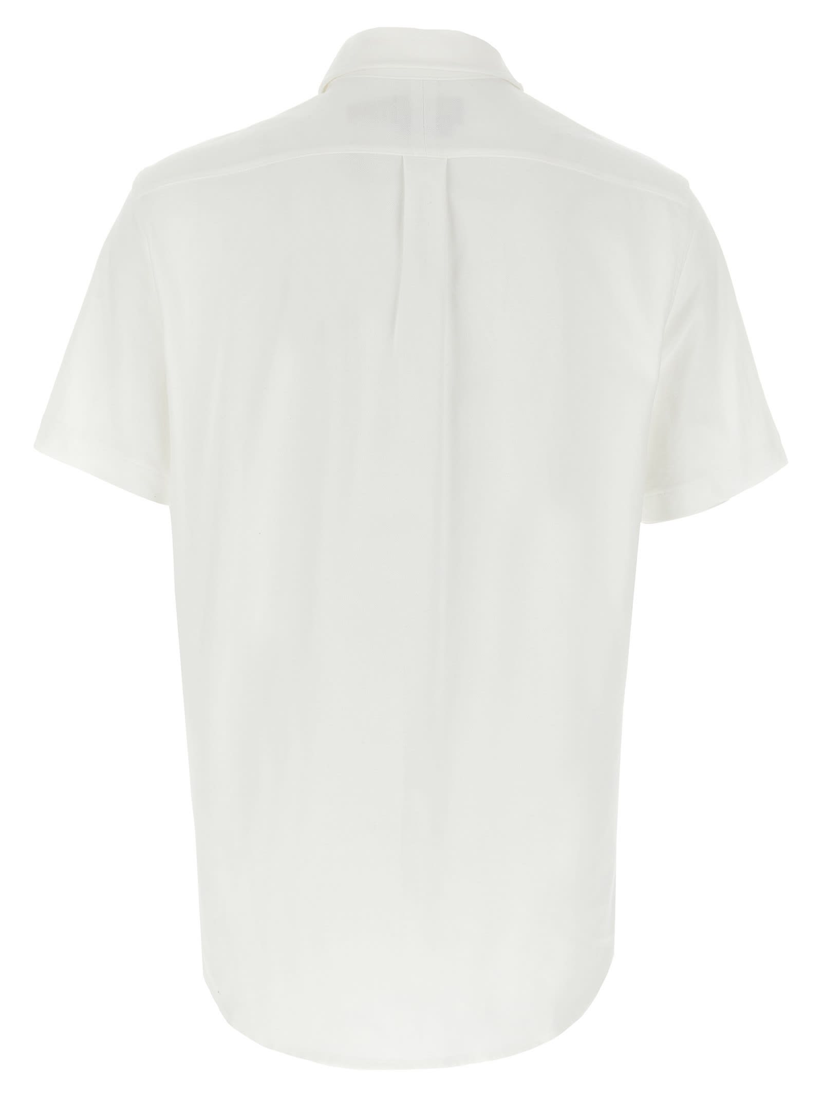 Shop Polo Ralph Lauren Piqué Shirt In White