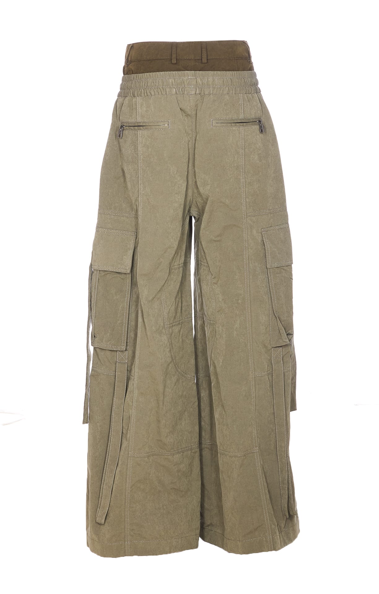 Dolce & Gabbana Waxed Faille Pants In Green