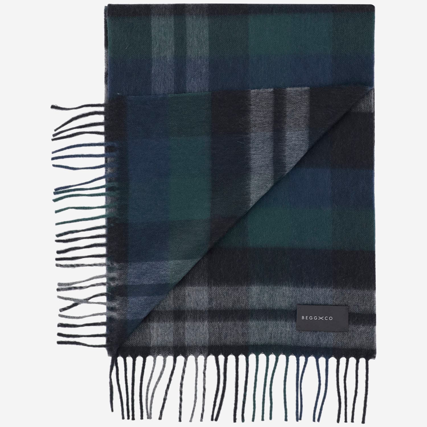 Shop Alex Begg Cashmere Scarf With Check Pattern In Red