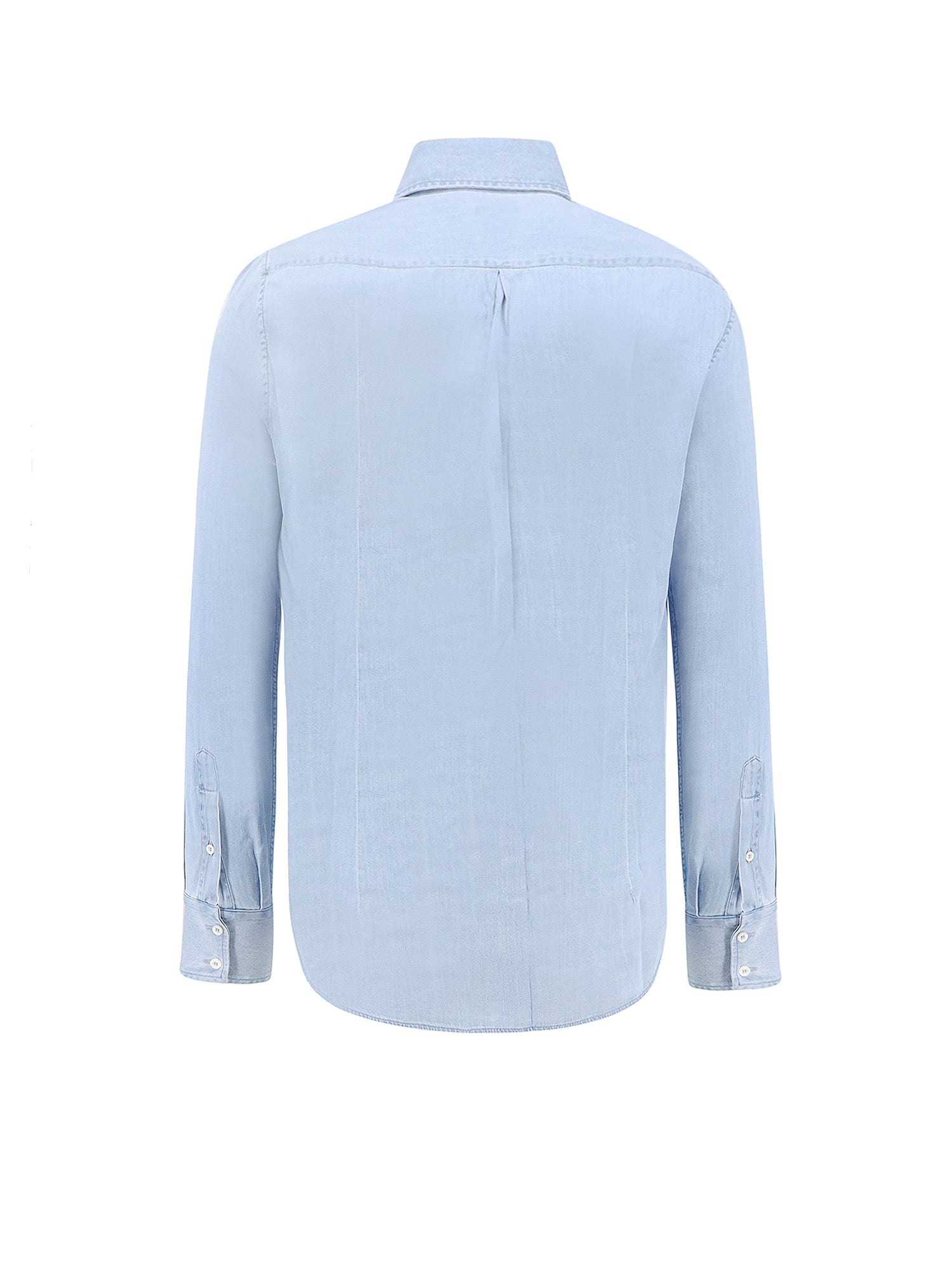 Shop Brunello Cucinelli Shirt In Denim Chiarissimo