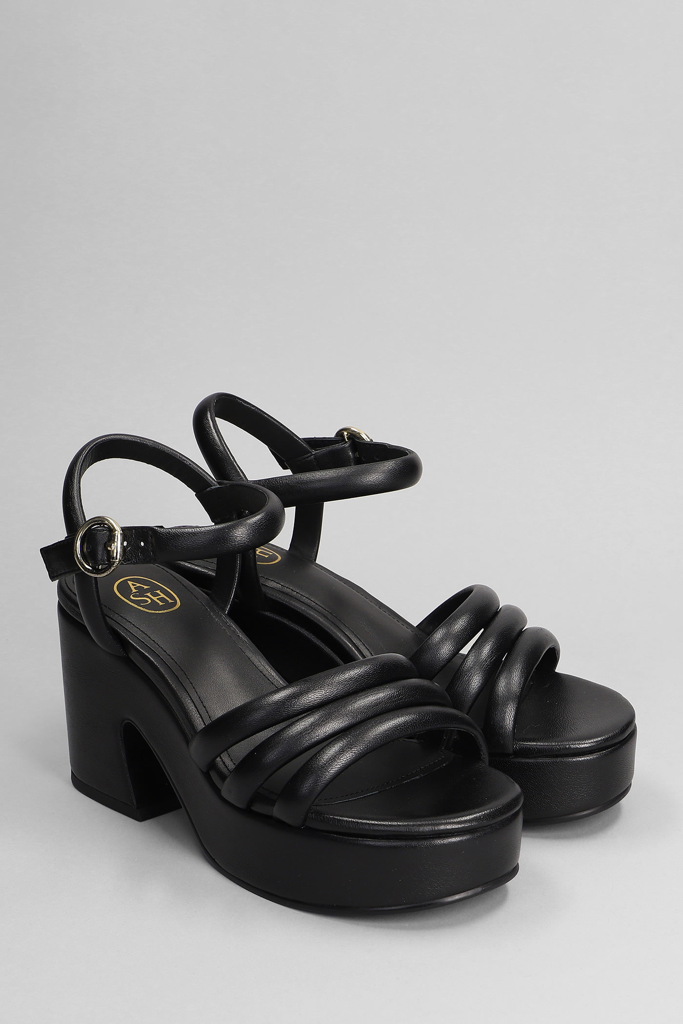 Shop Ash Onyx Sandals In Black Leather