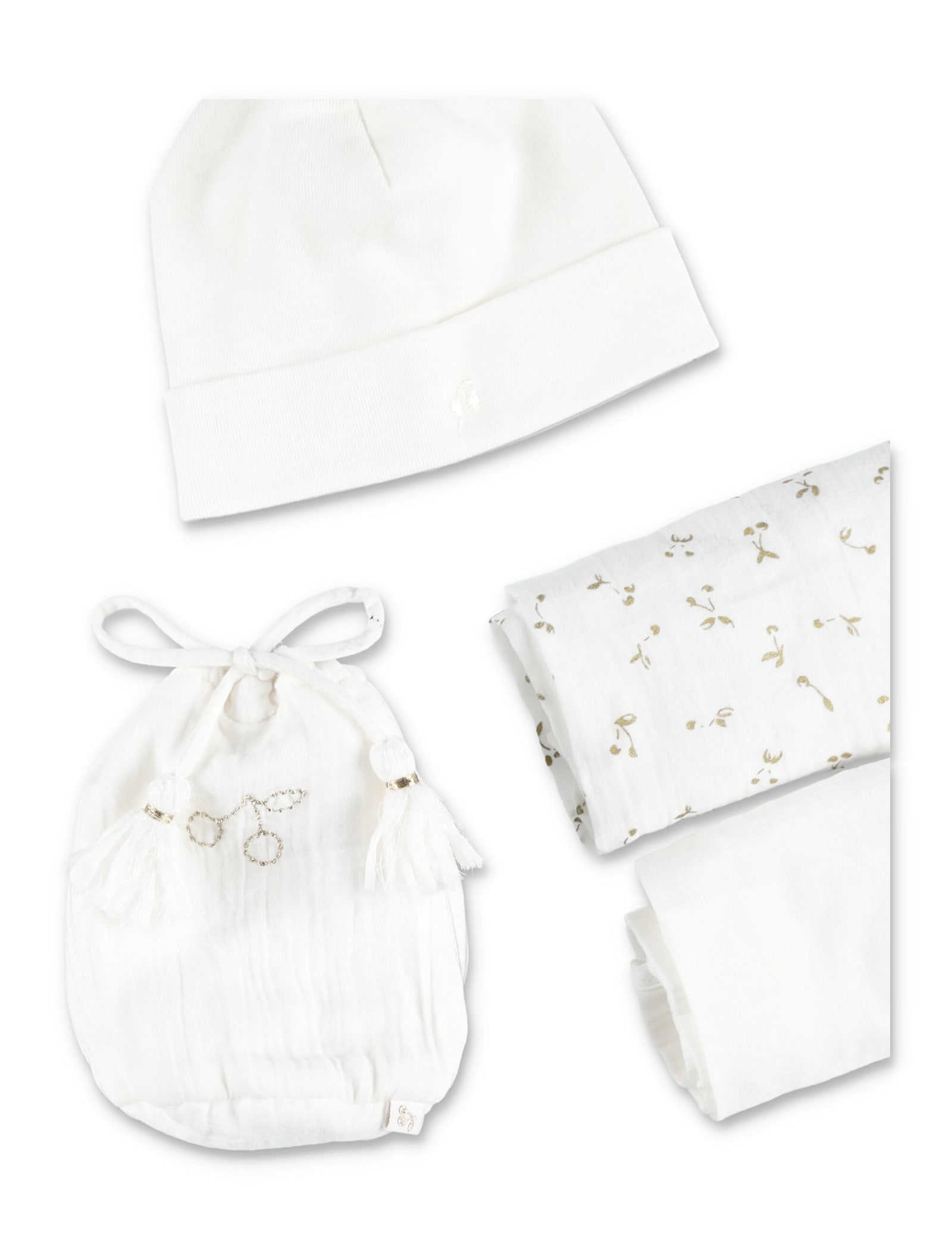 Bonpoint Newborn Essentials Gift Set With Blanket And Pyjamas In White