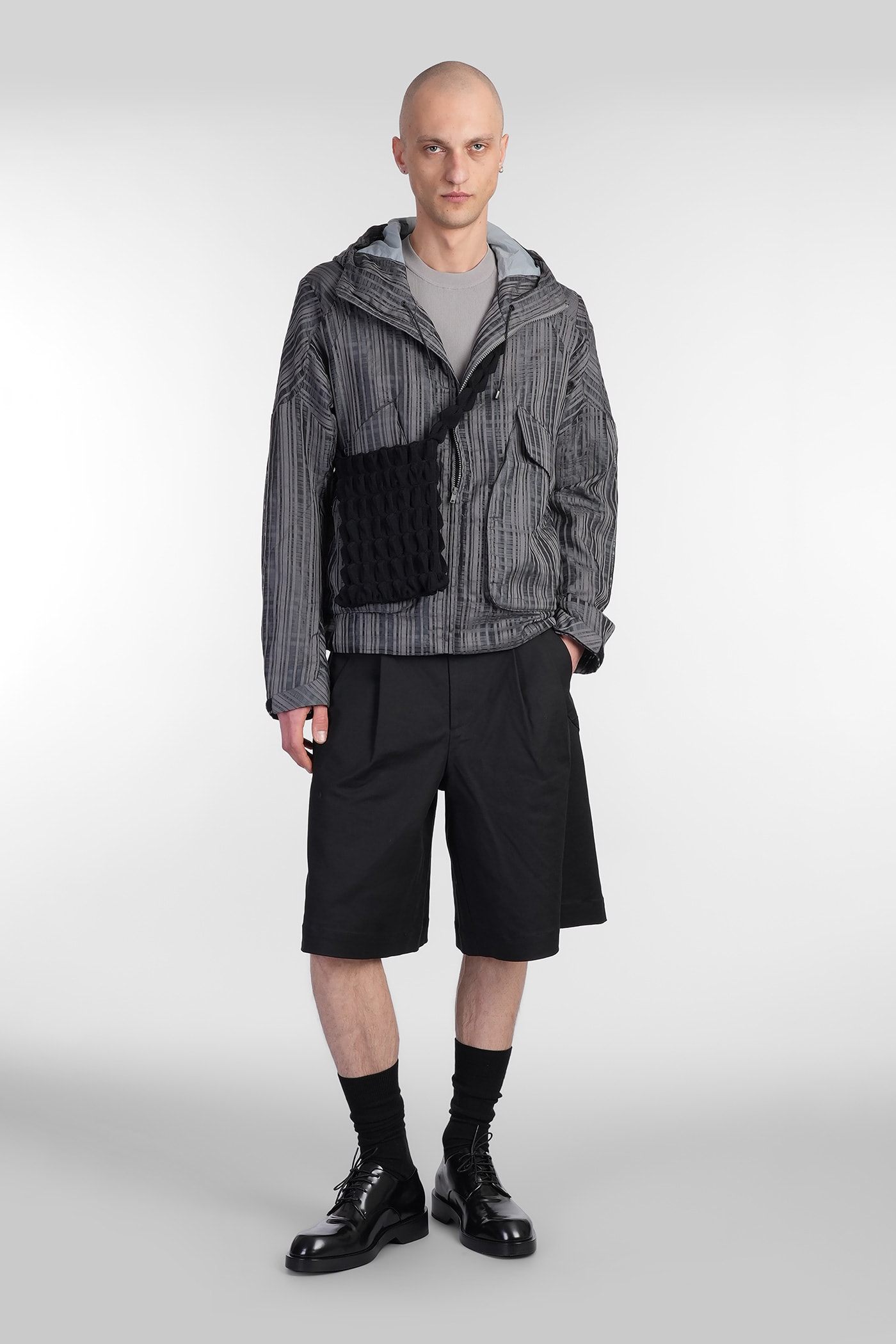 J.l-a.l Eon Jacket Casual Jacket In Grey Cotton In Grey