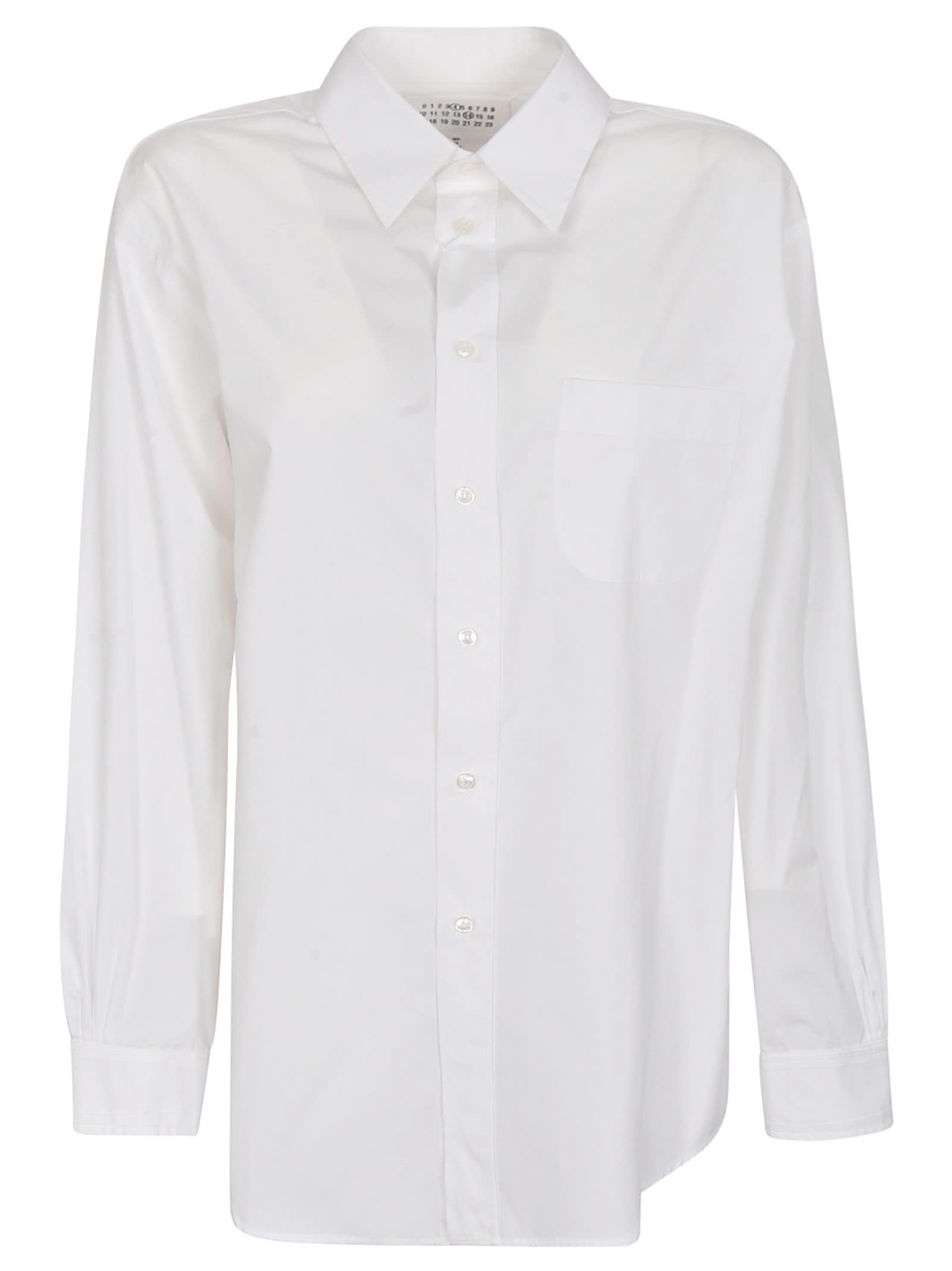 Shop Maison Margiela Oversize Plain Poplin Shirt In Optic White