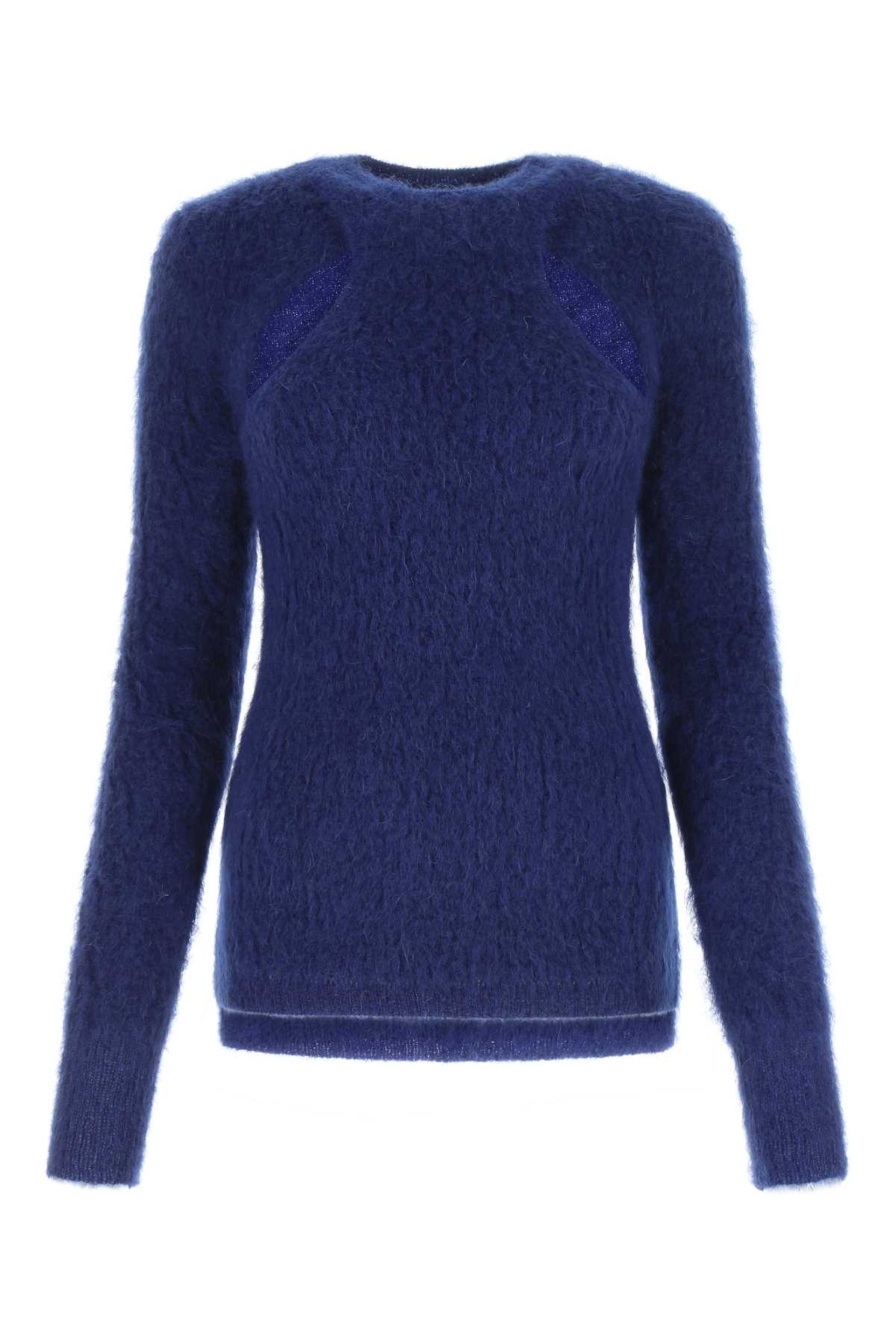 Shop Isabel Marant Blue Mohair Blend Alford Sweater In 30eb