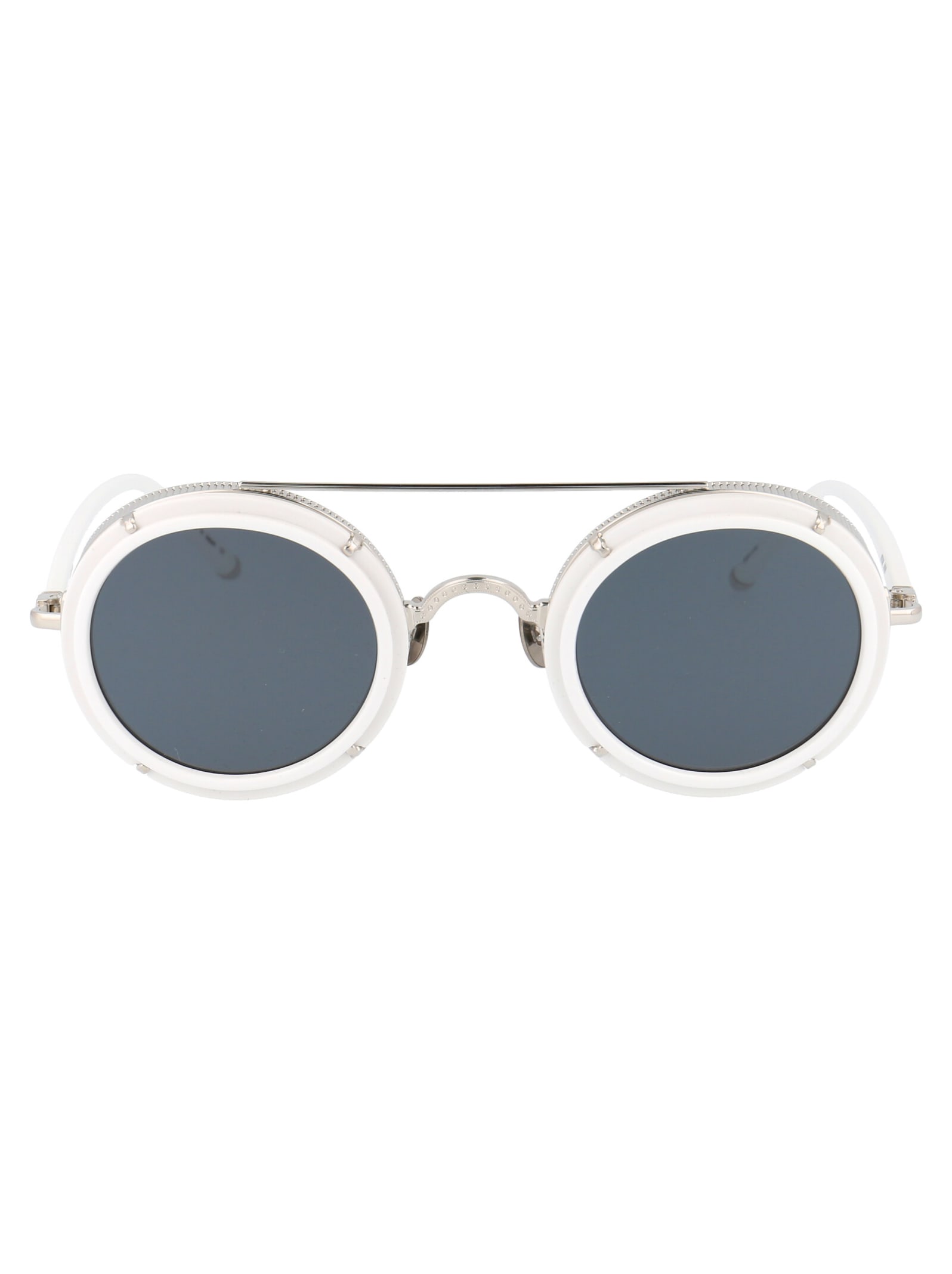Matsuda M3080 Sunglasses In Matte White / Palladium White