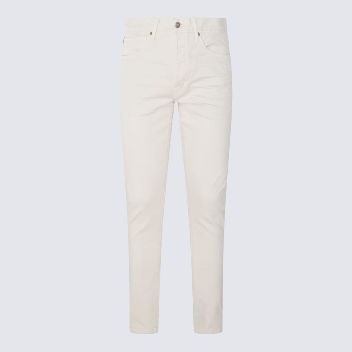 Shop Tom Ford White Cotton Blend Jeans