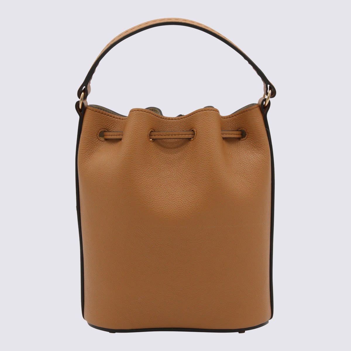 Shop Tod's Brown Leather Bucket Bag In Kenia Scuro