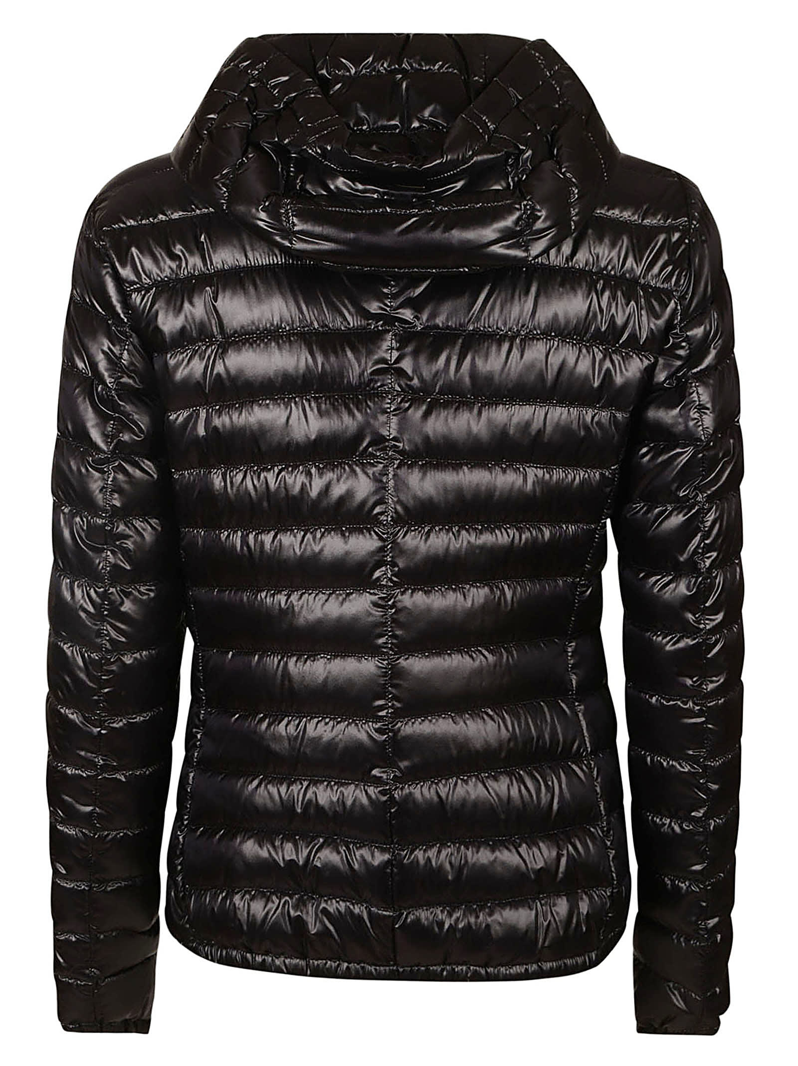 Herno Hooded Down Jacket In Nero