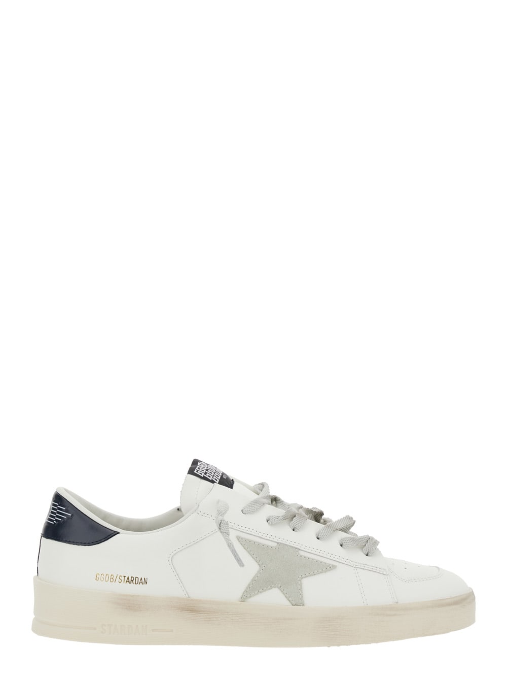 Golden Goose White Sneakers With Star Detail In Leather Man In White