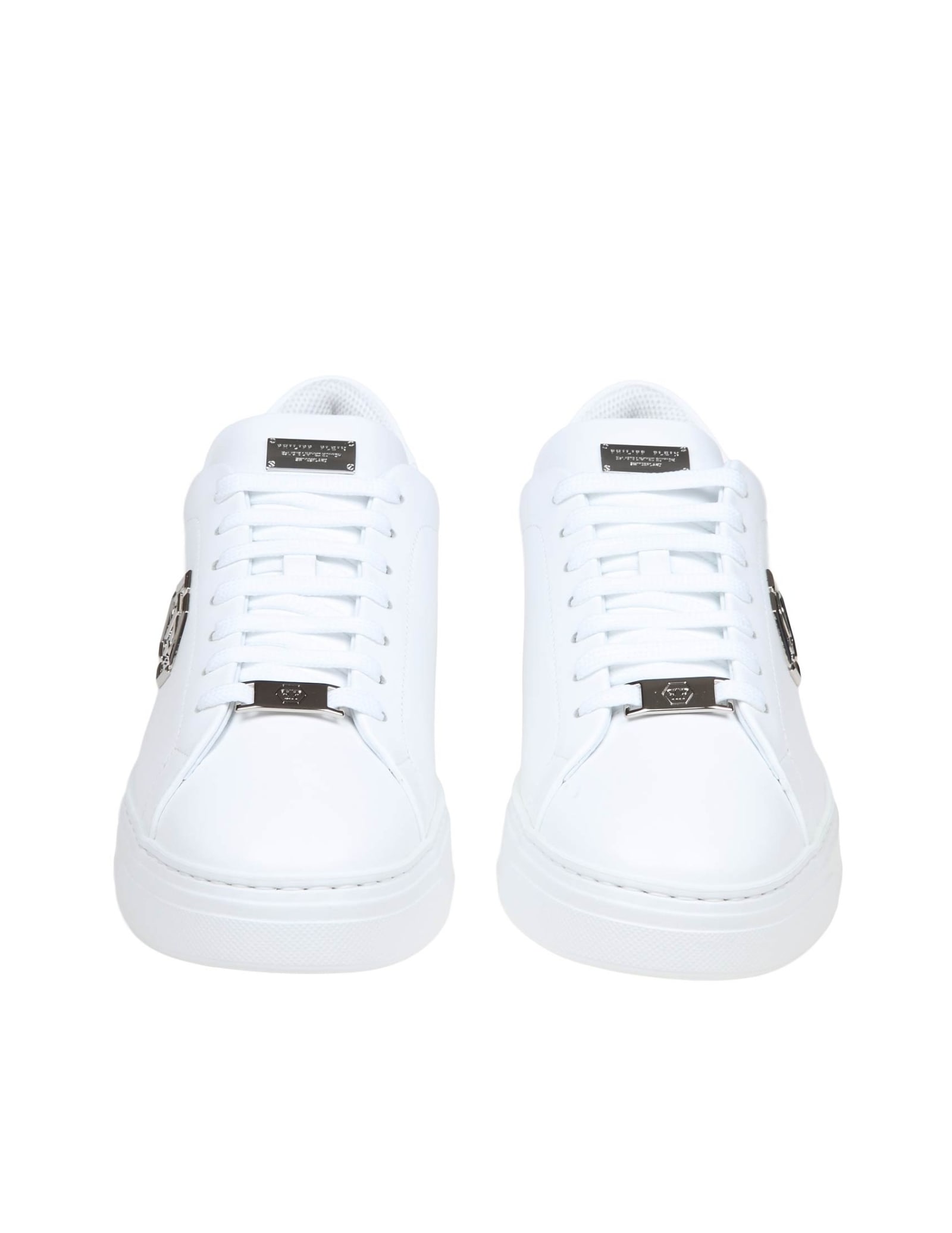 Philipp Plein Sneakers In Grained Leather in White for Men