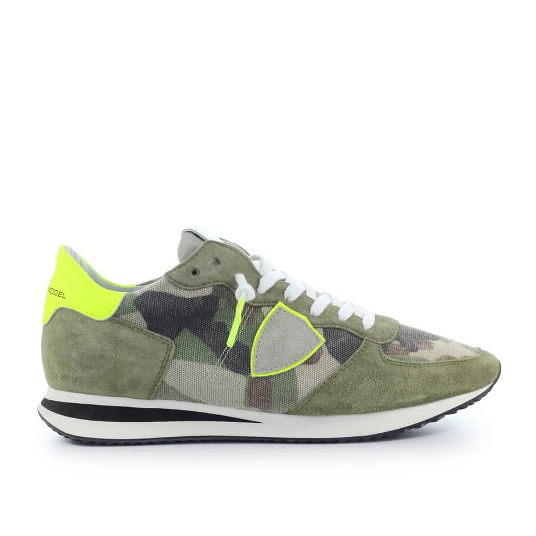 Philippe Model TRPX CAMOUFLAGE YELLOW GREEN SNEAKER