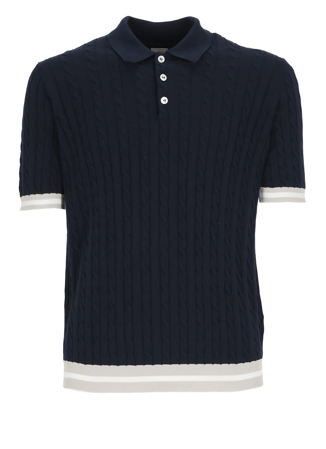 Eleventy Cotton Polo Shirt With Zip