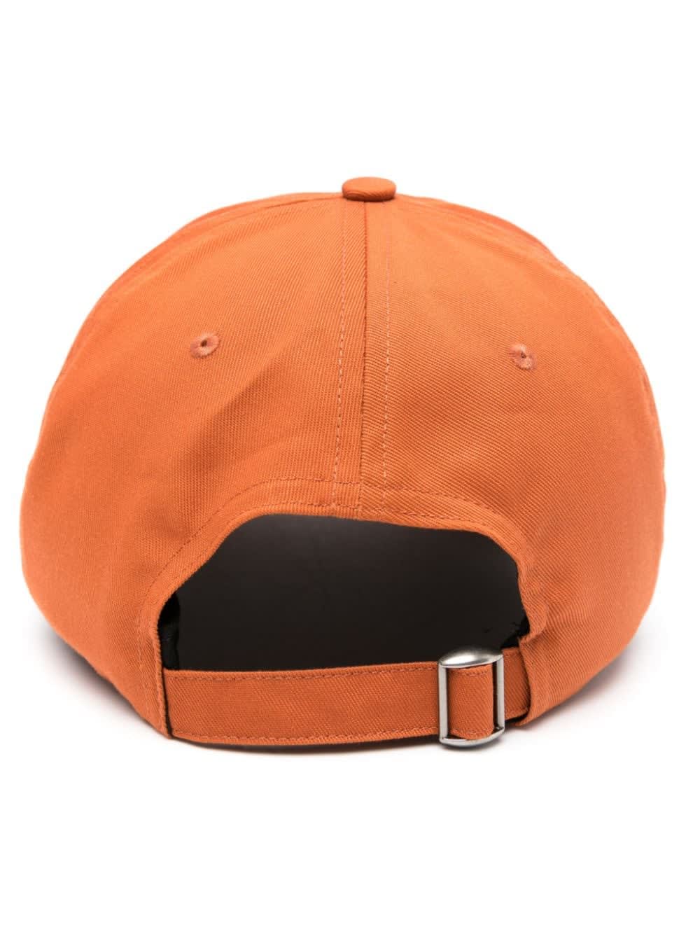 Palmes Circle Logo-embroidered Cap In Orange