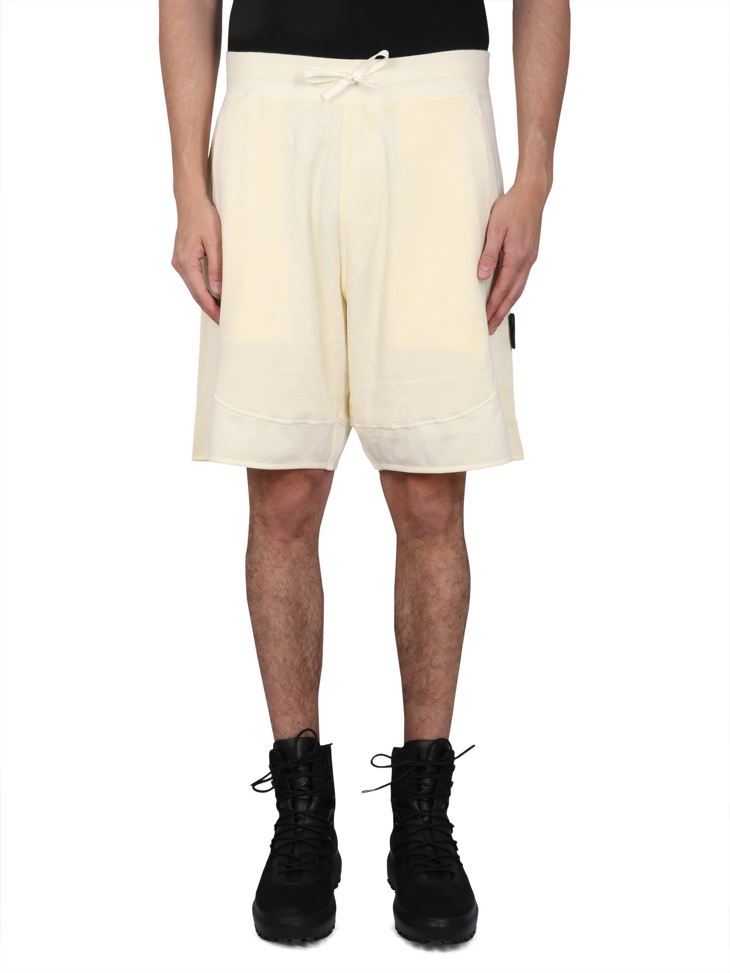 Stone Island Shadow Project Speckled-cotton Bermuda Shorts In Multicolor
