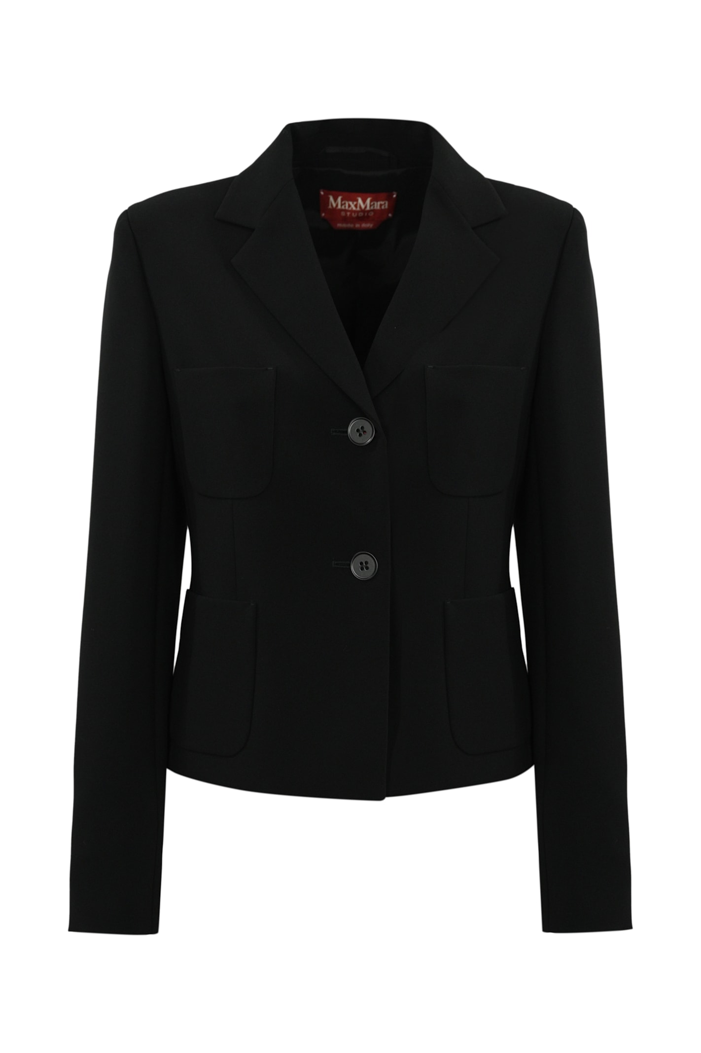 Shop Max Mara Alpino Cady Jacket In Nero