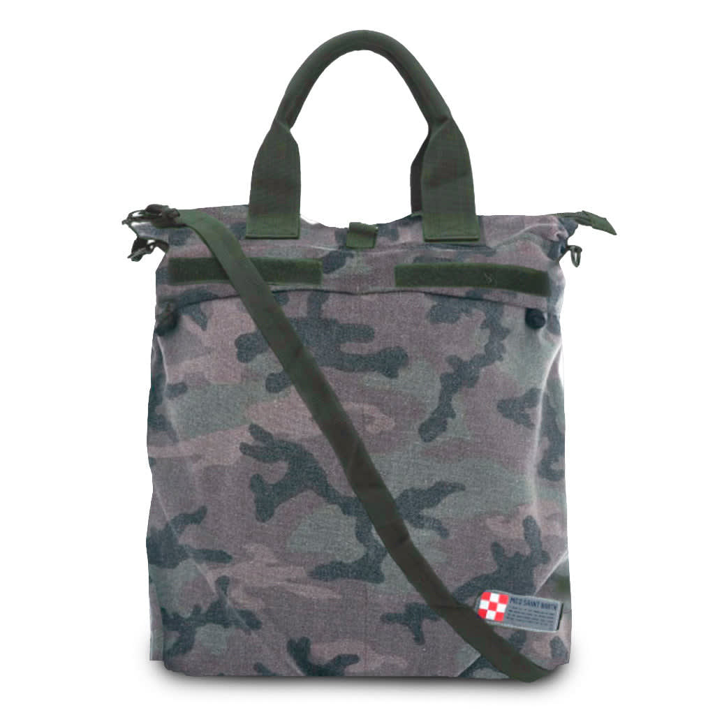Mc2 Saint Barth Canvas Camouflage Backpack In Green