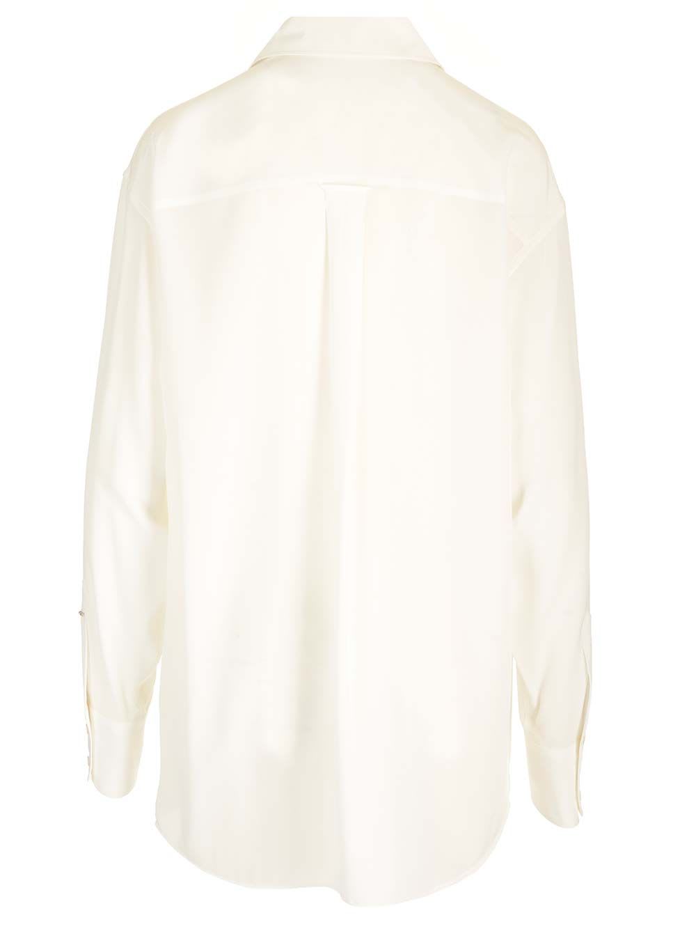 Sportmax Crepe De Chine Shirt In Bianco