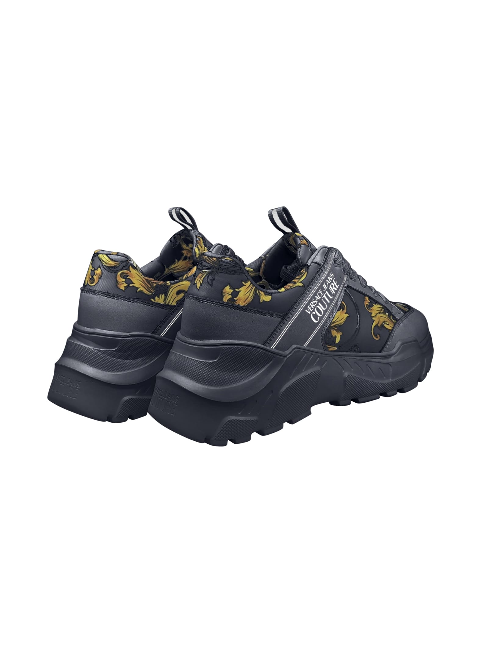 Shop Versace Jeans Couture Sneakers In Black