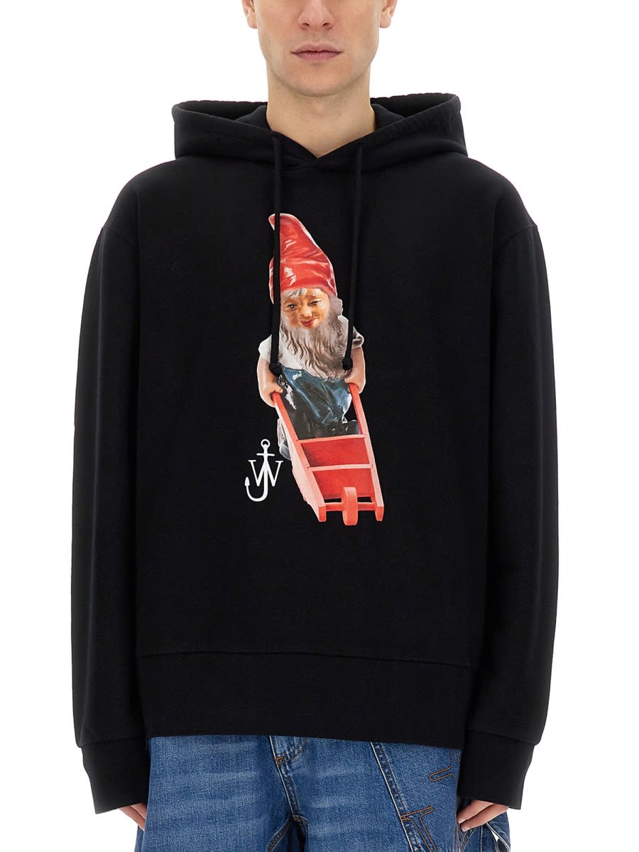 Shop Jw Anderson Gnome Sweatshirt In Black