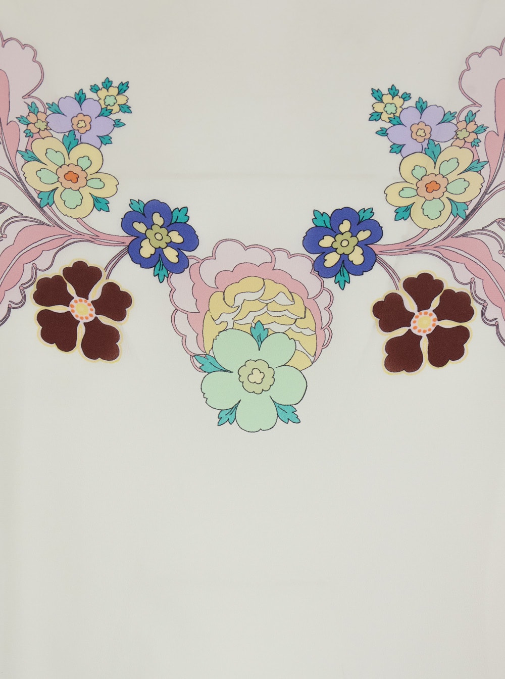 【送料&関税込】Etro Multicolor Cape With All-over Floral Pr Etro Multicolor Cape With All-over Floral Print And