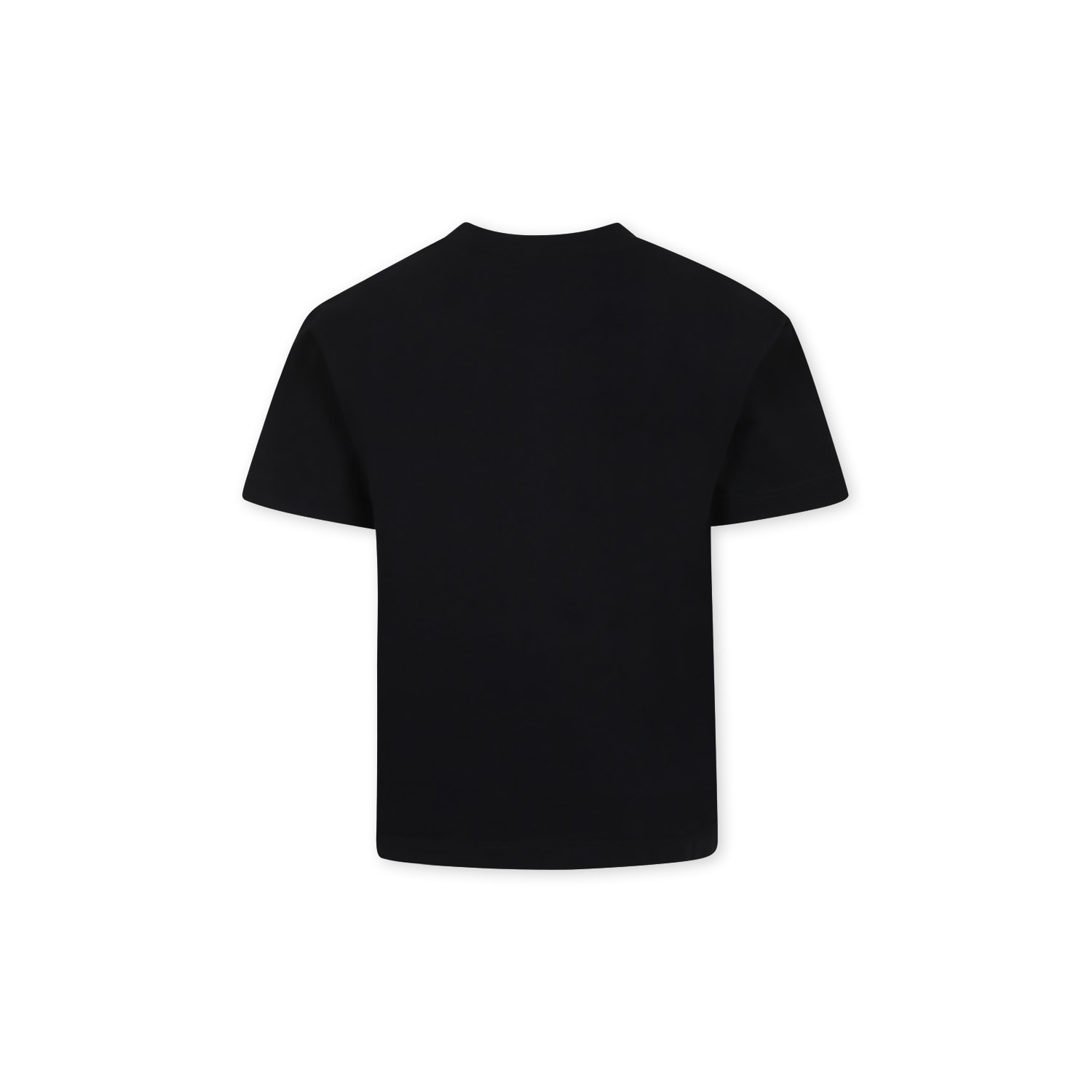 Msgm Black T-shirt For Boy With Logo In Black