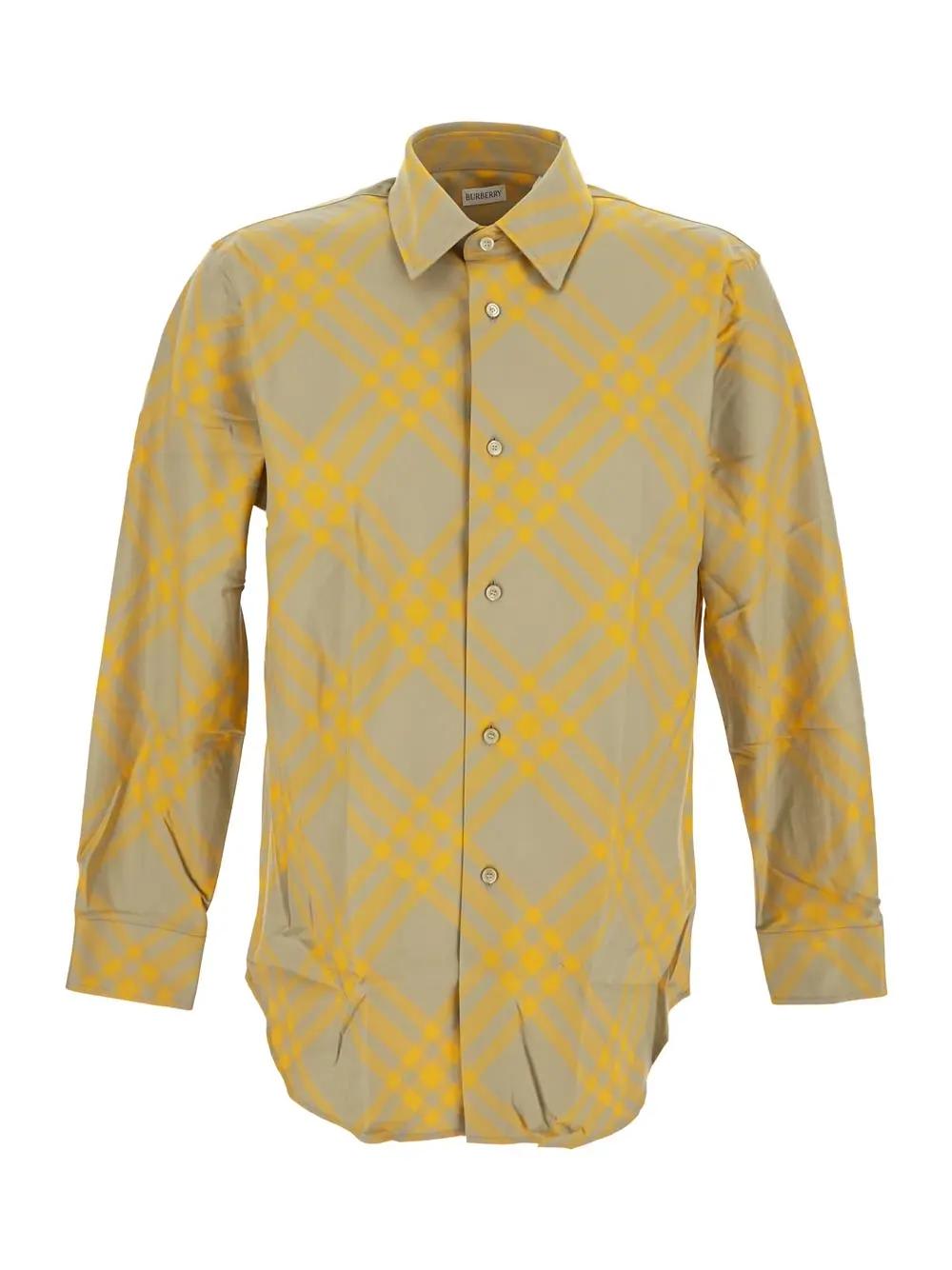 Burberry Hunter Check Shirt In Yellow