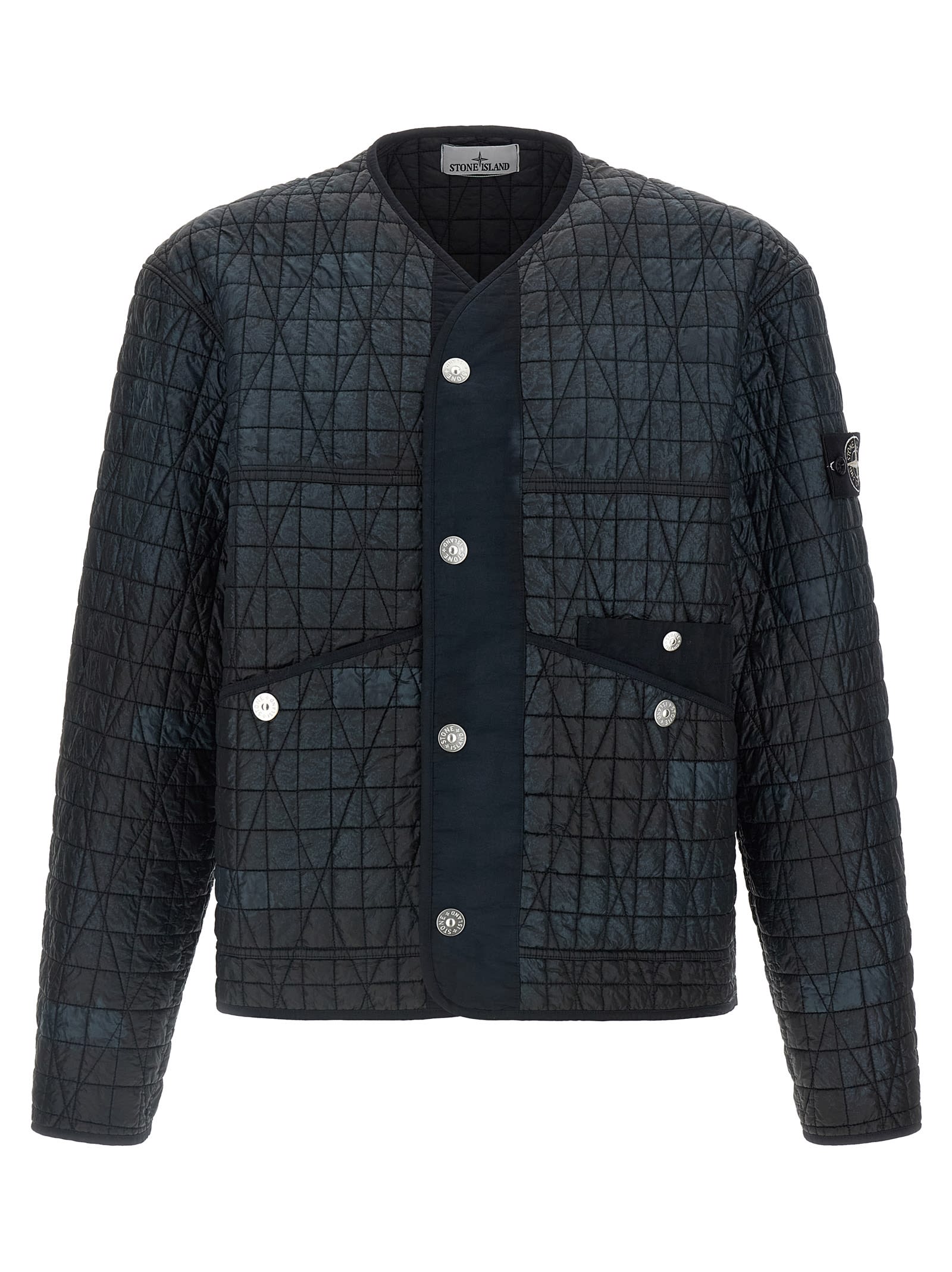 Stone Island Ylon Reps-tc Corrosion Treatment Jacket In Black